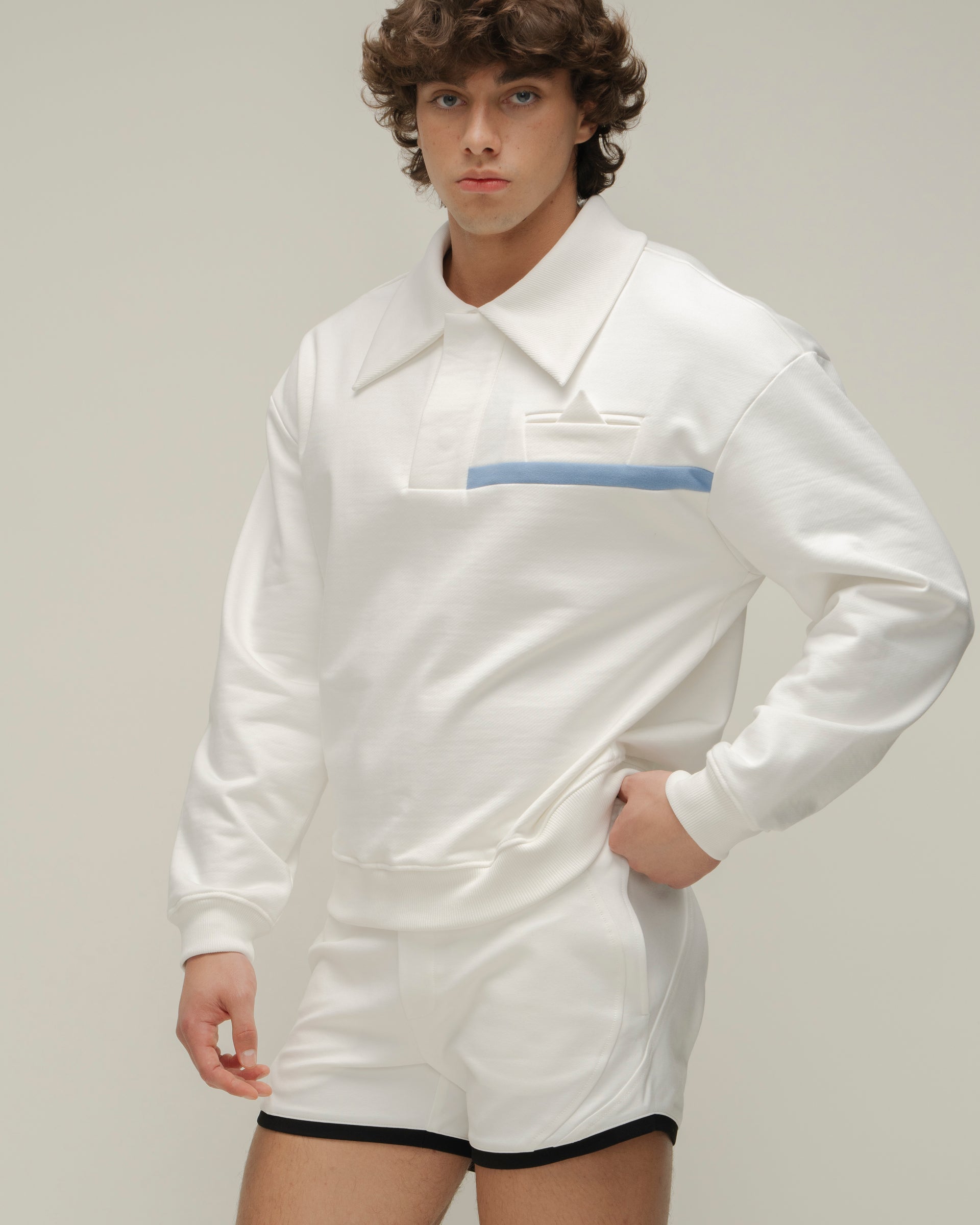 "The Sea is Restless" Milk Sweatshirt