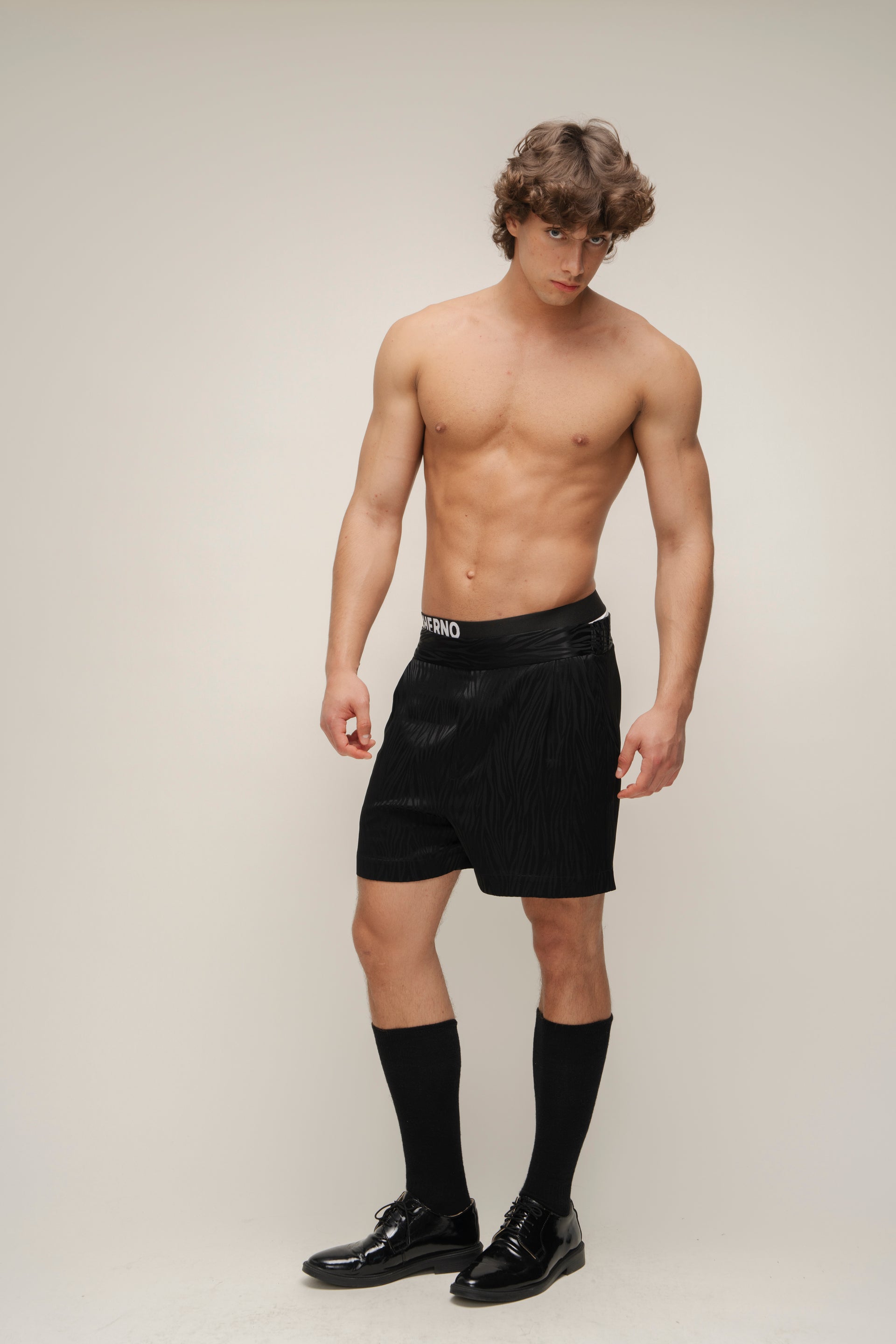 "Chic" Jacquard Satin Shorts