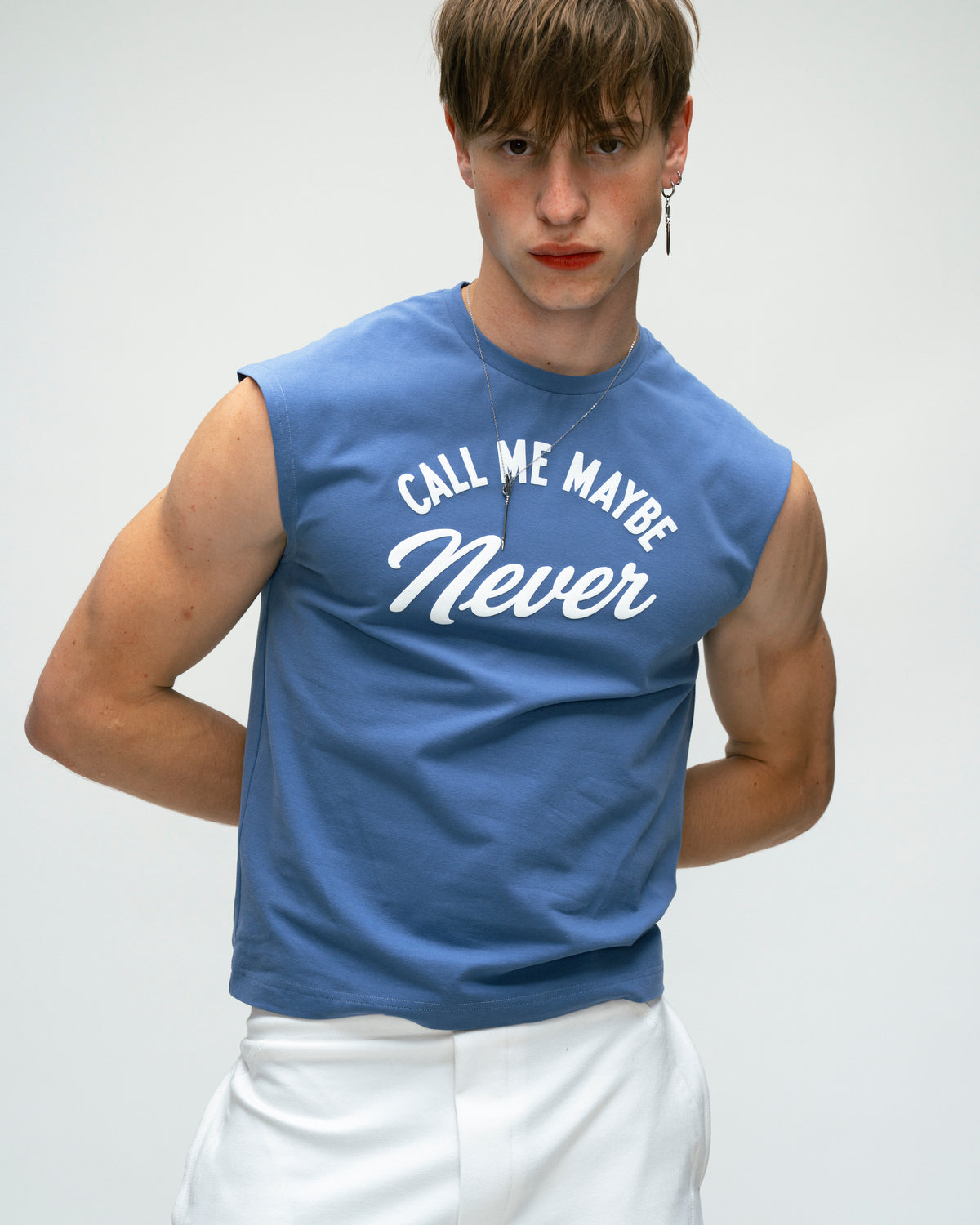Call Me Maybe Never Light Blue Tank Top – Chernim Cherno