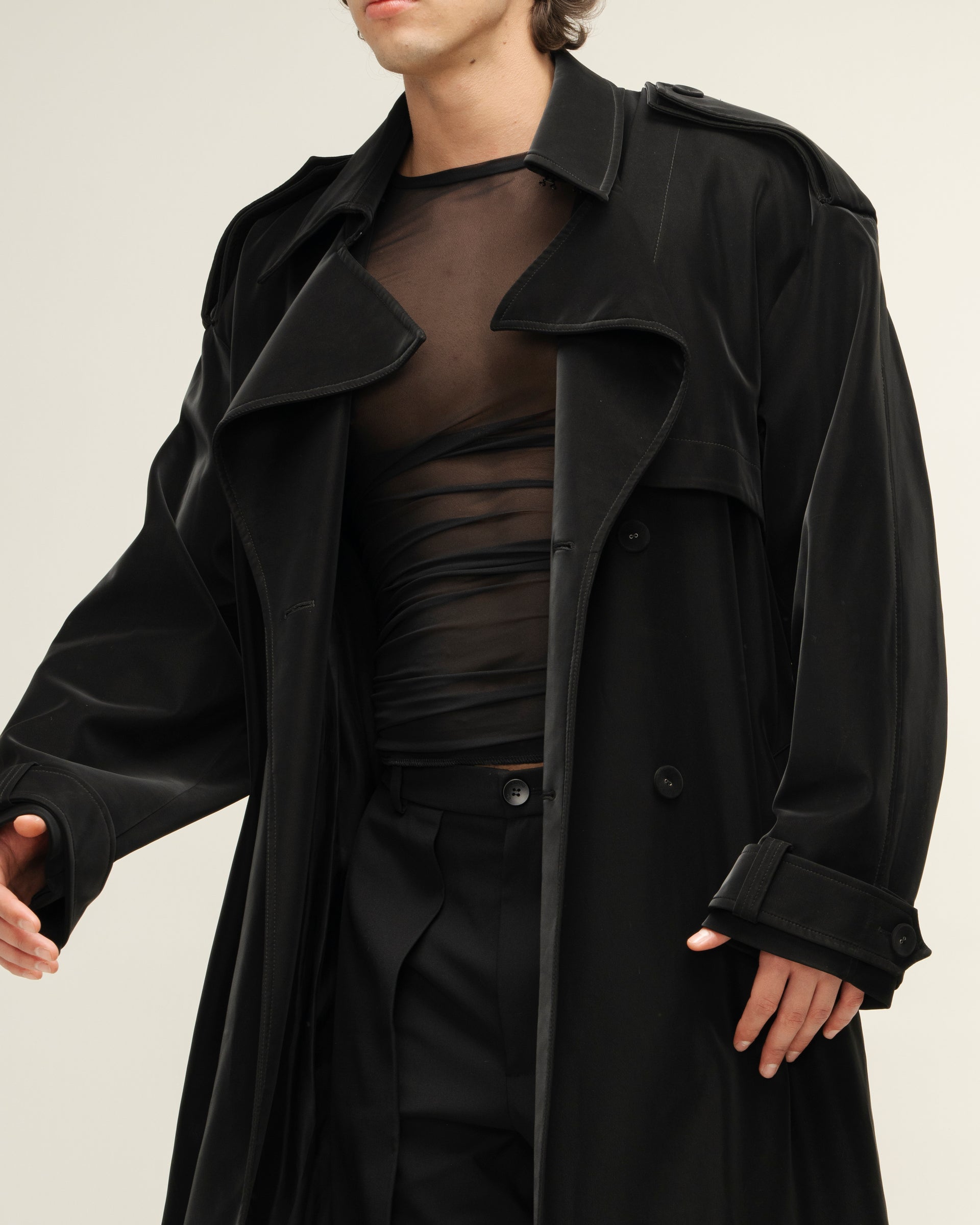"Trinity" Black Trench Coat