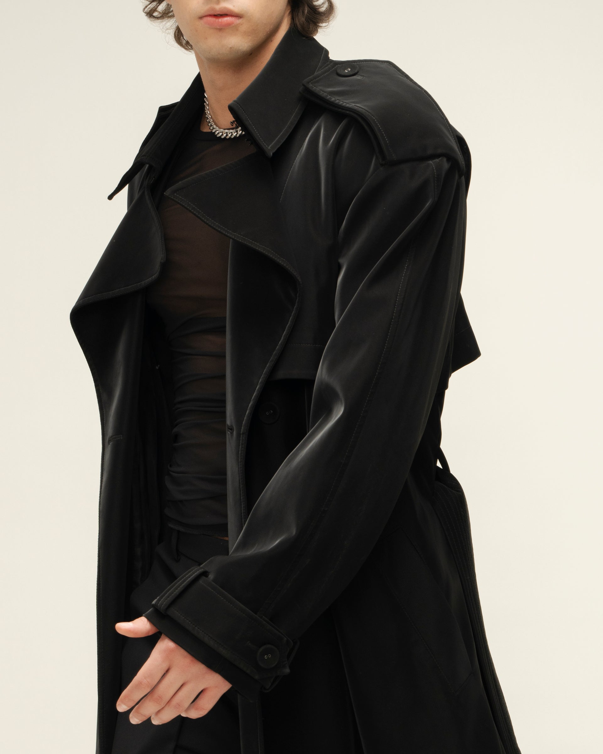 "Trinity" Black Trench Coat