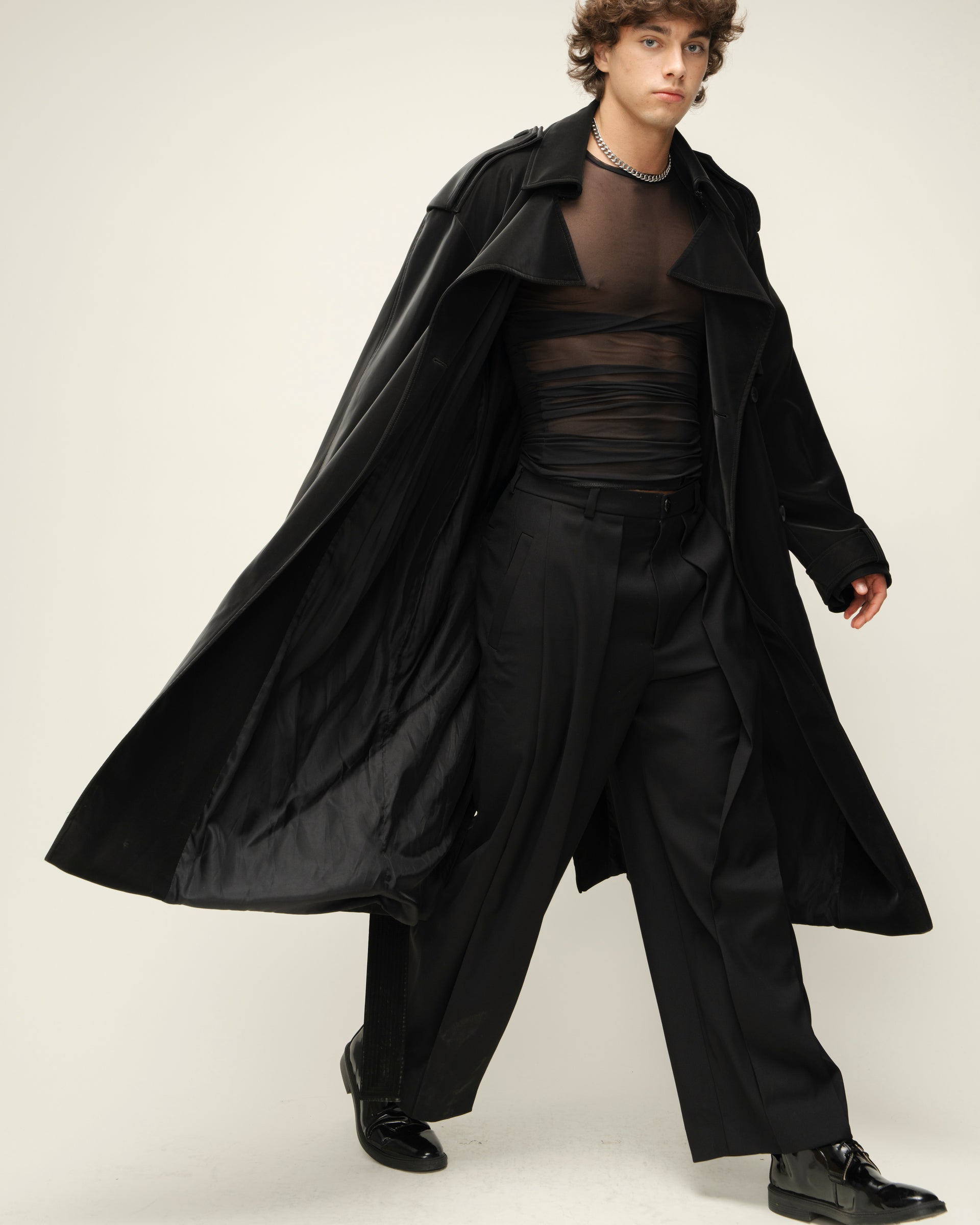 "Trinity" Black Trench Coat
