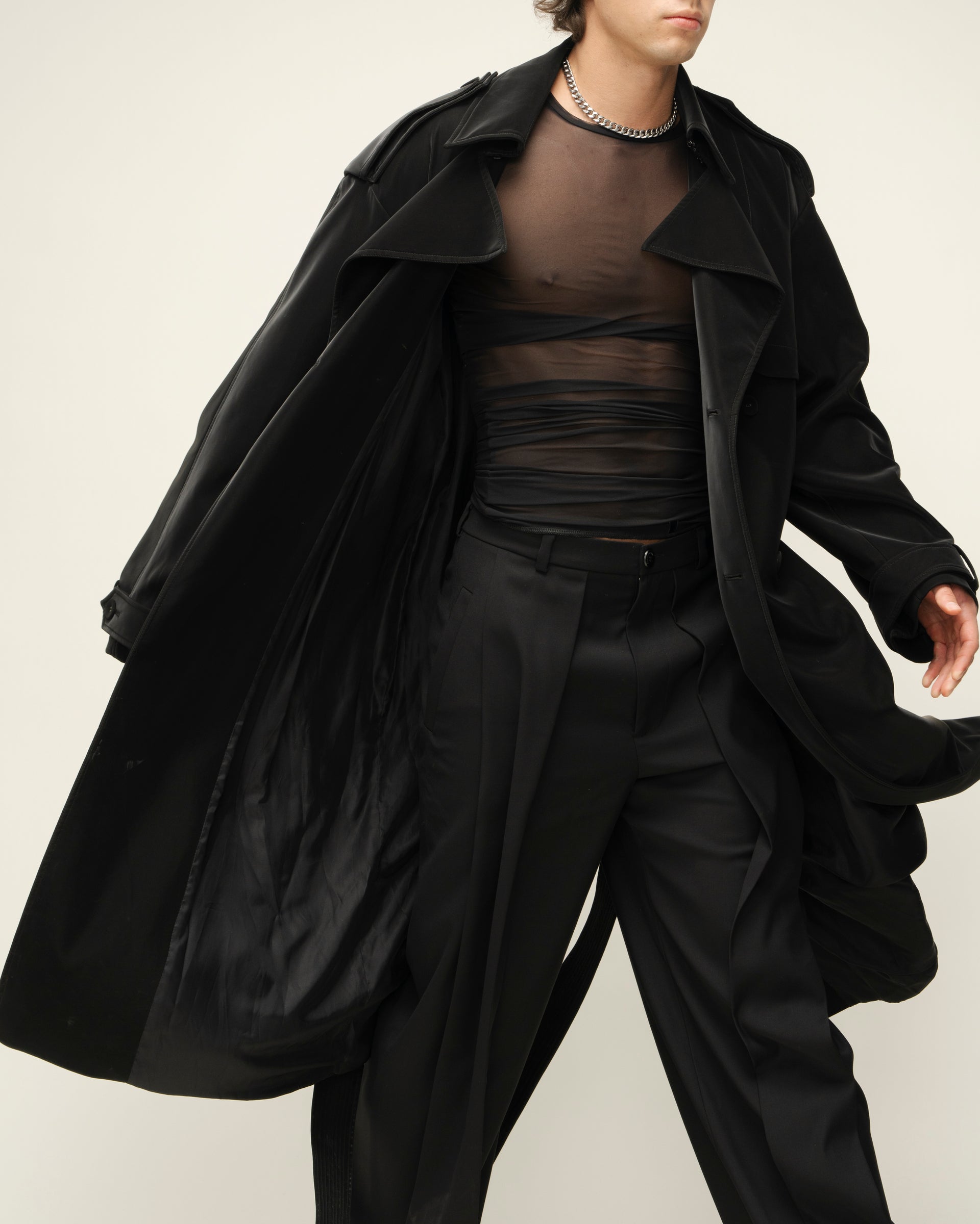 "Trinity" Black Trench Coat