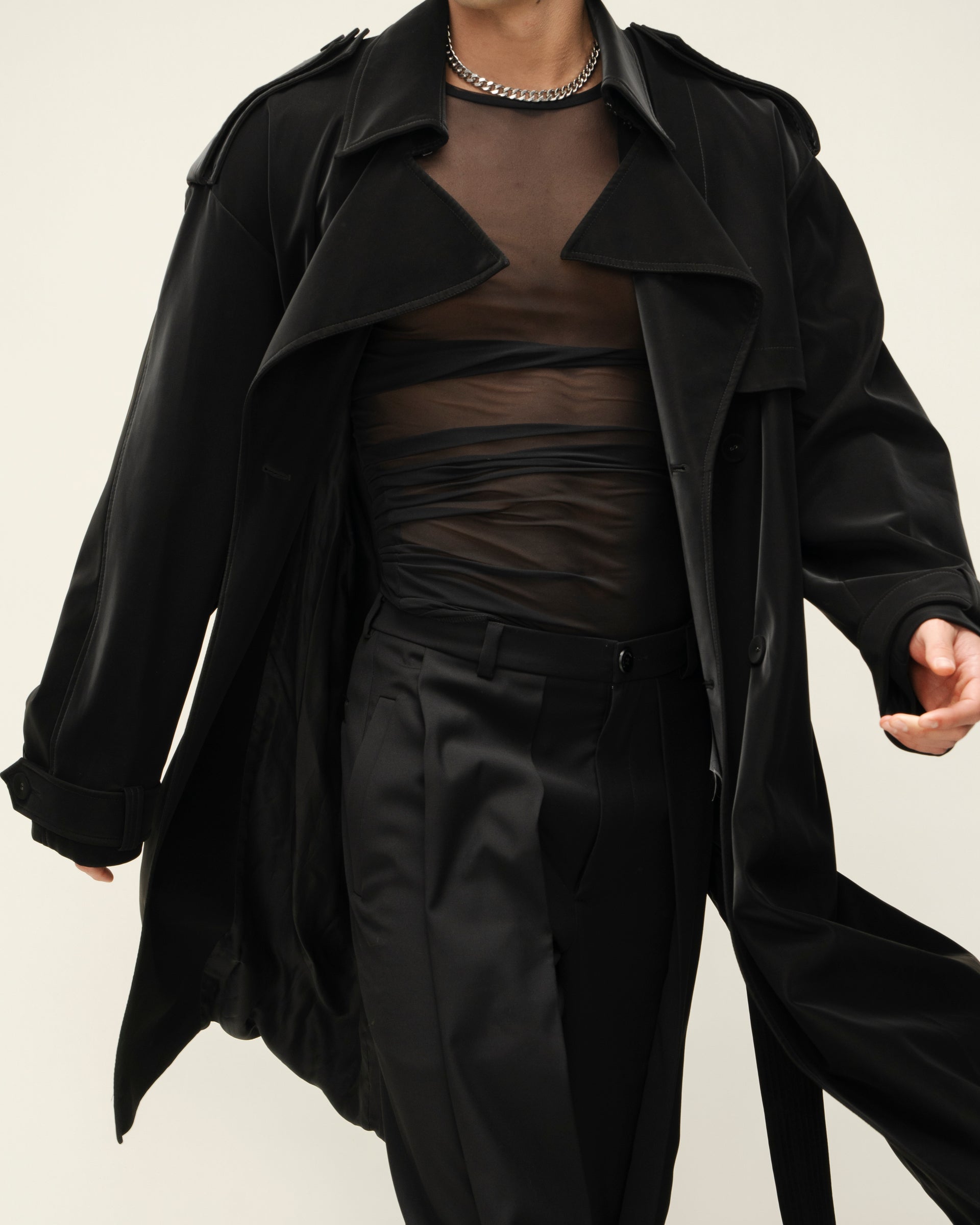 "Trinity" Black Trench Coat