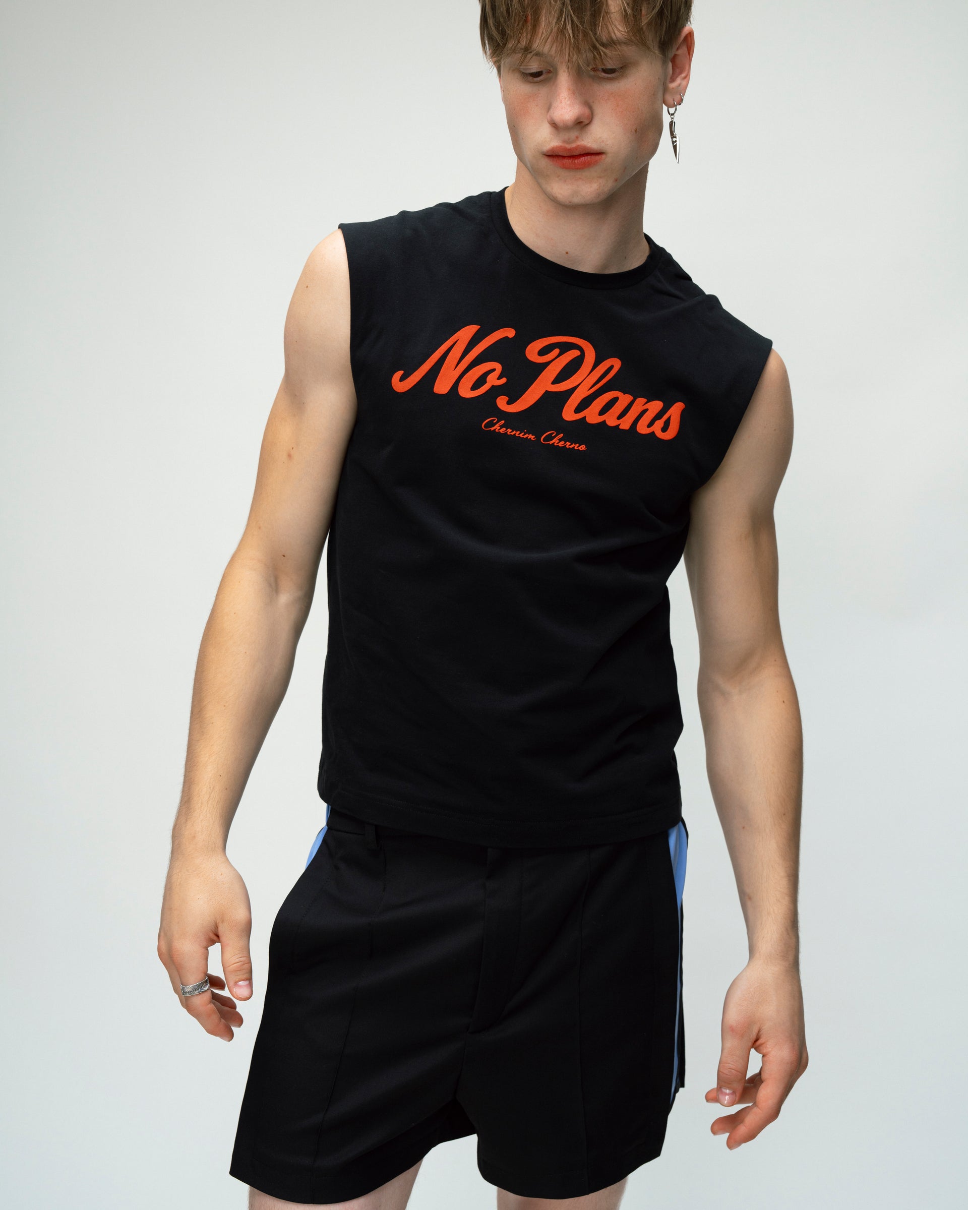 No Plans Black Tank Top, view 16 – Chernim Cherno