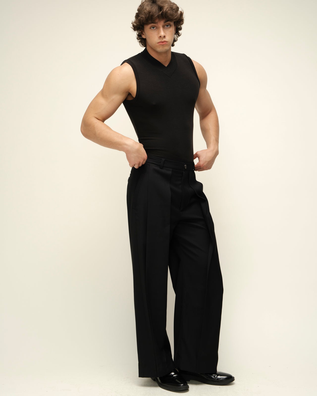 "Arrows" Black Trousers