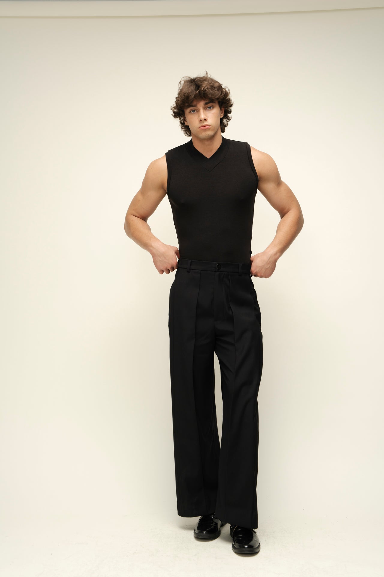 "Arrows" Black Trousers