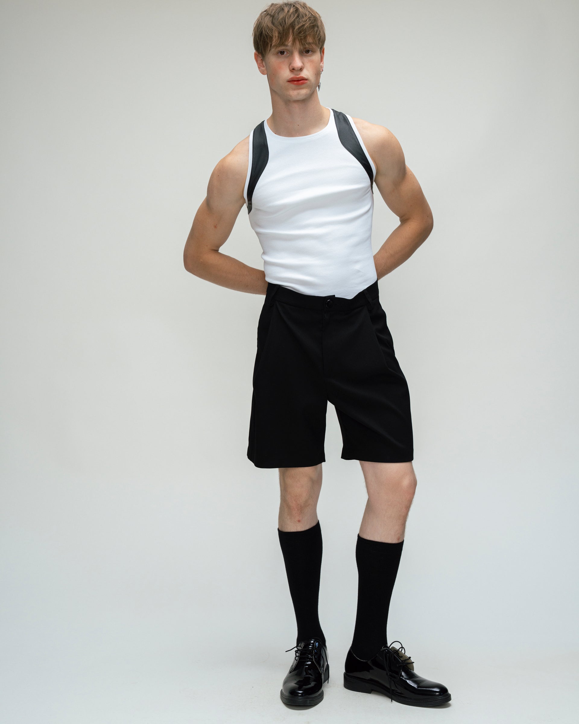 "Holster" White Tank Top