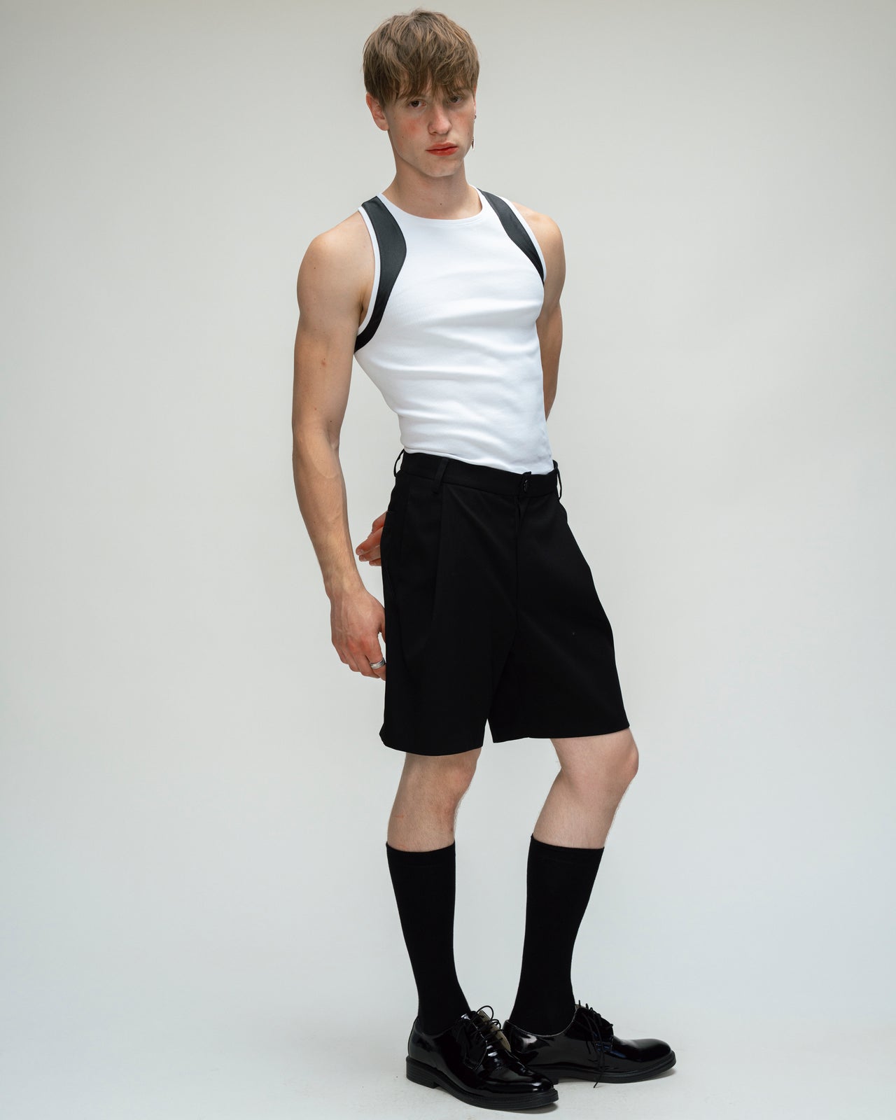 "Holster" White Tank Top
