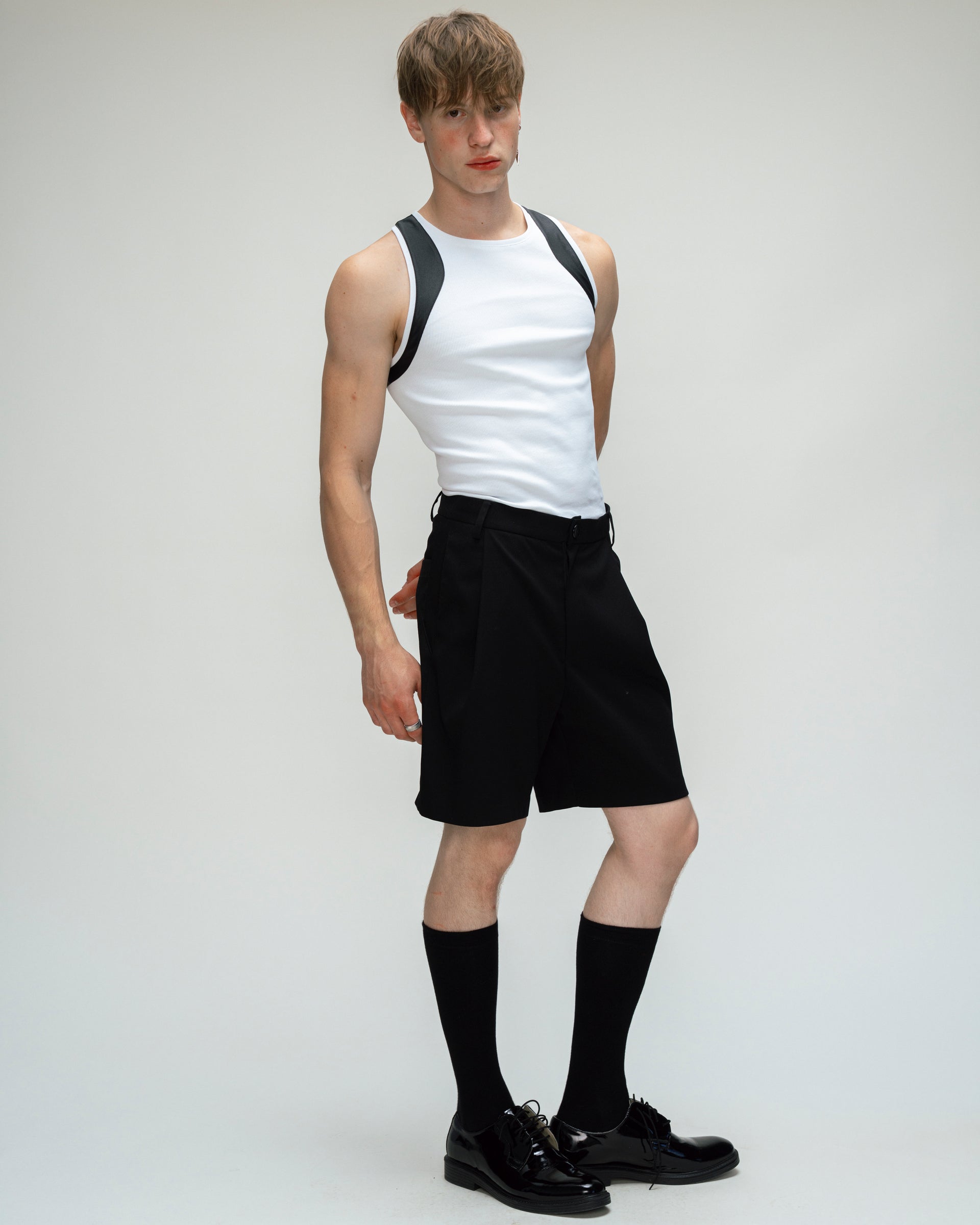 "Holster" White Tank Top