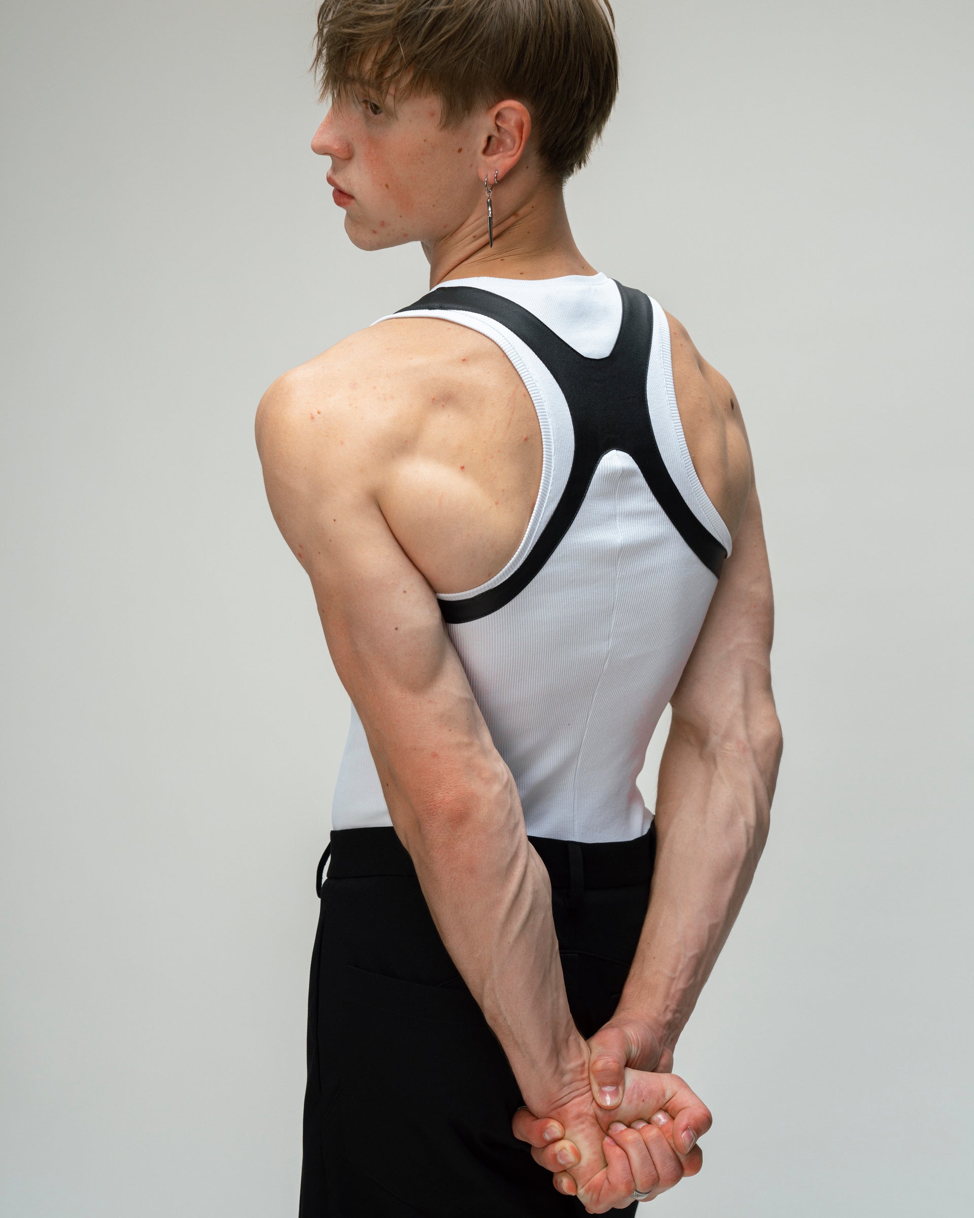 "Holster" White Tank Top