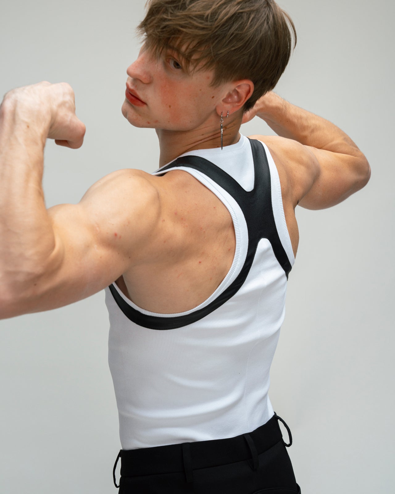 "Holster" White Tank Top