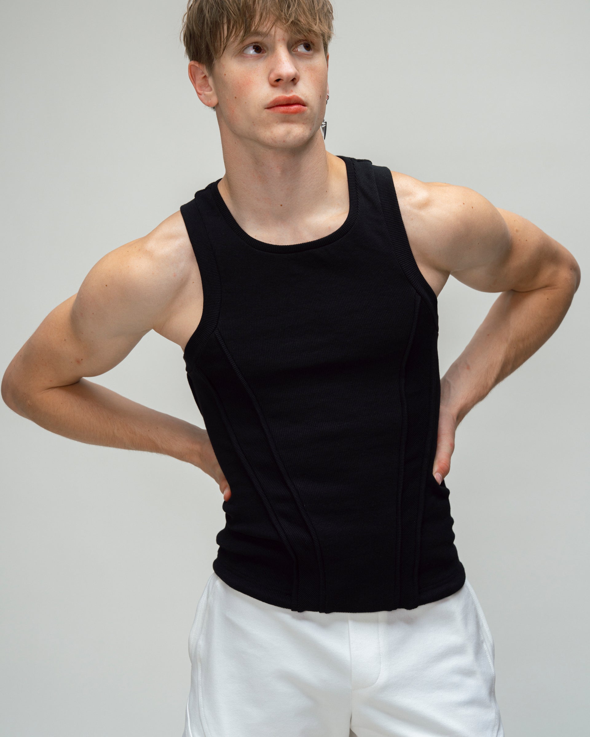 Black Jersey with Reliefs