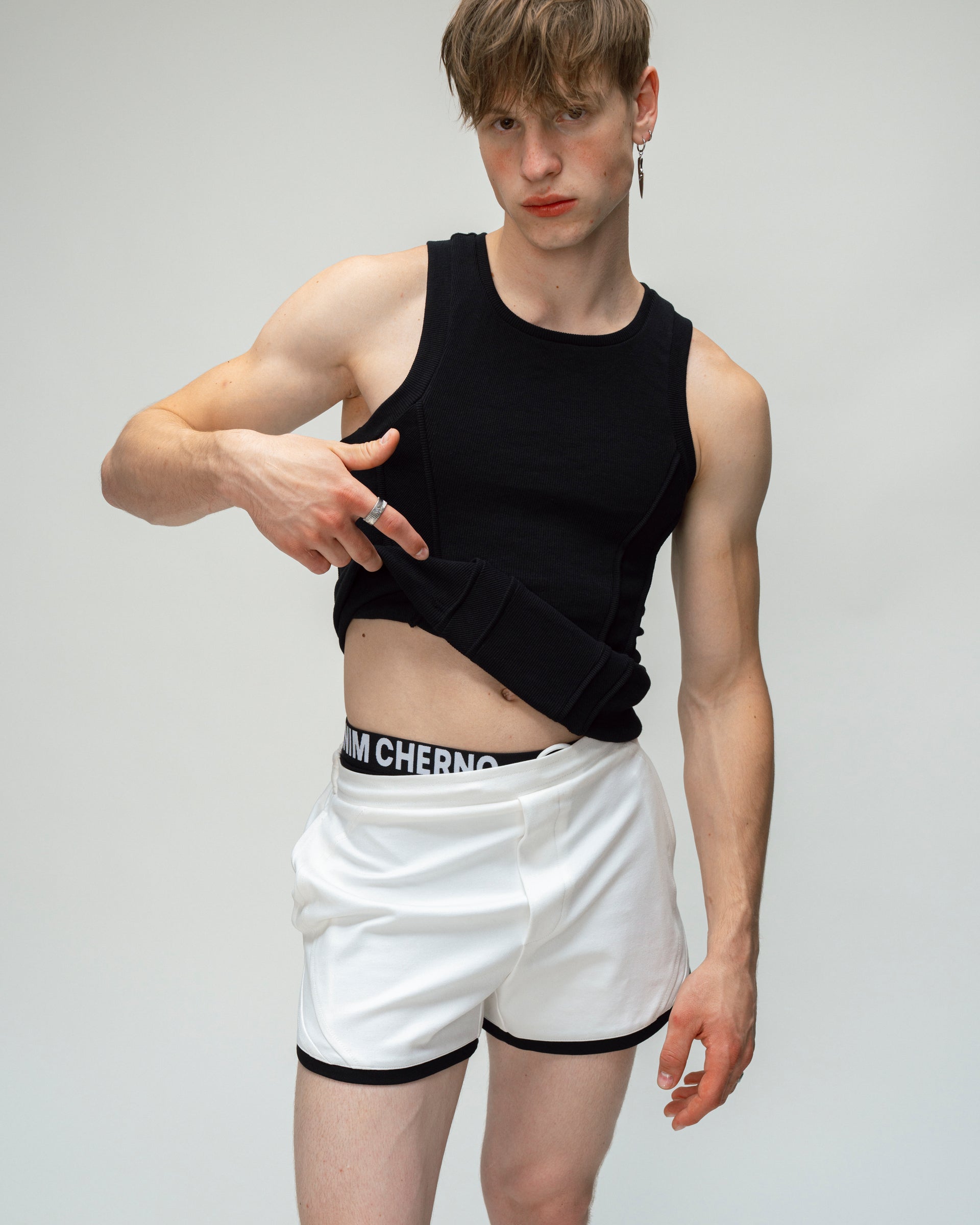 Black Jersey with Reliefs