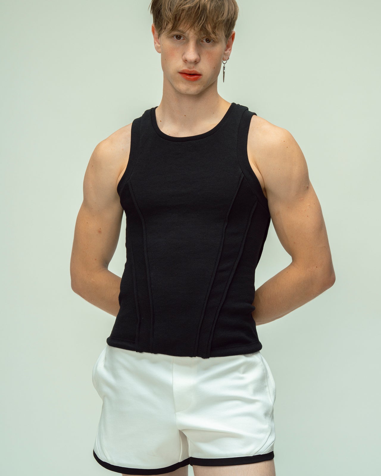 Black Jersey with Reliefs