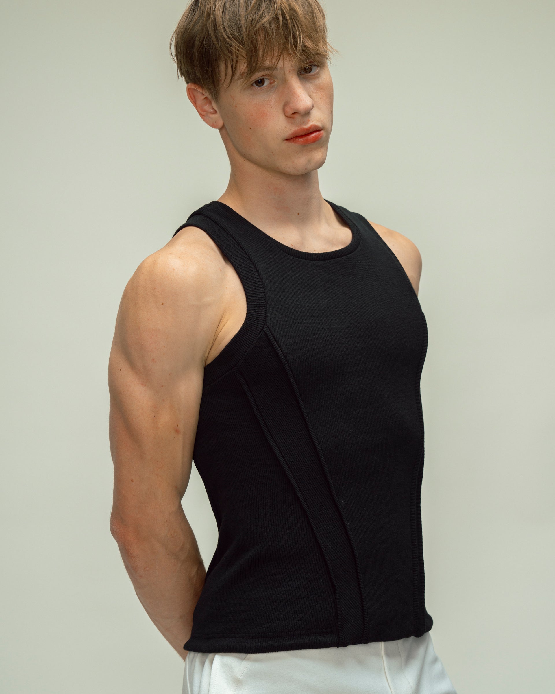 Black Jersey with Reliefs