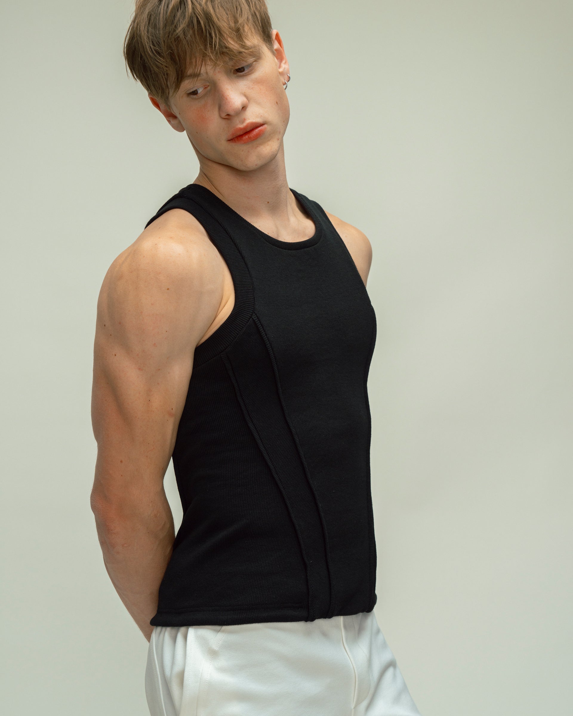 Black Jersey with Reliefs