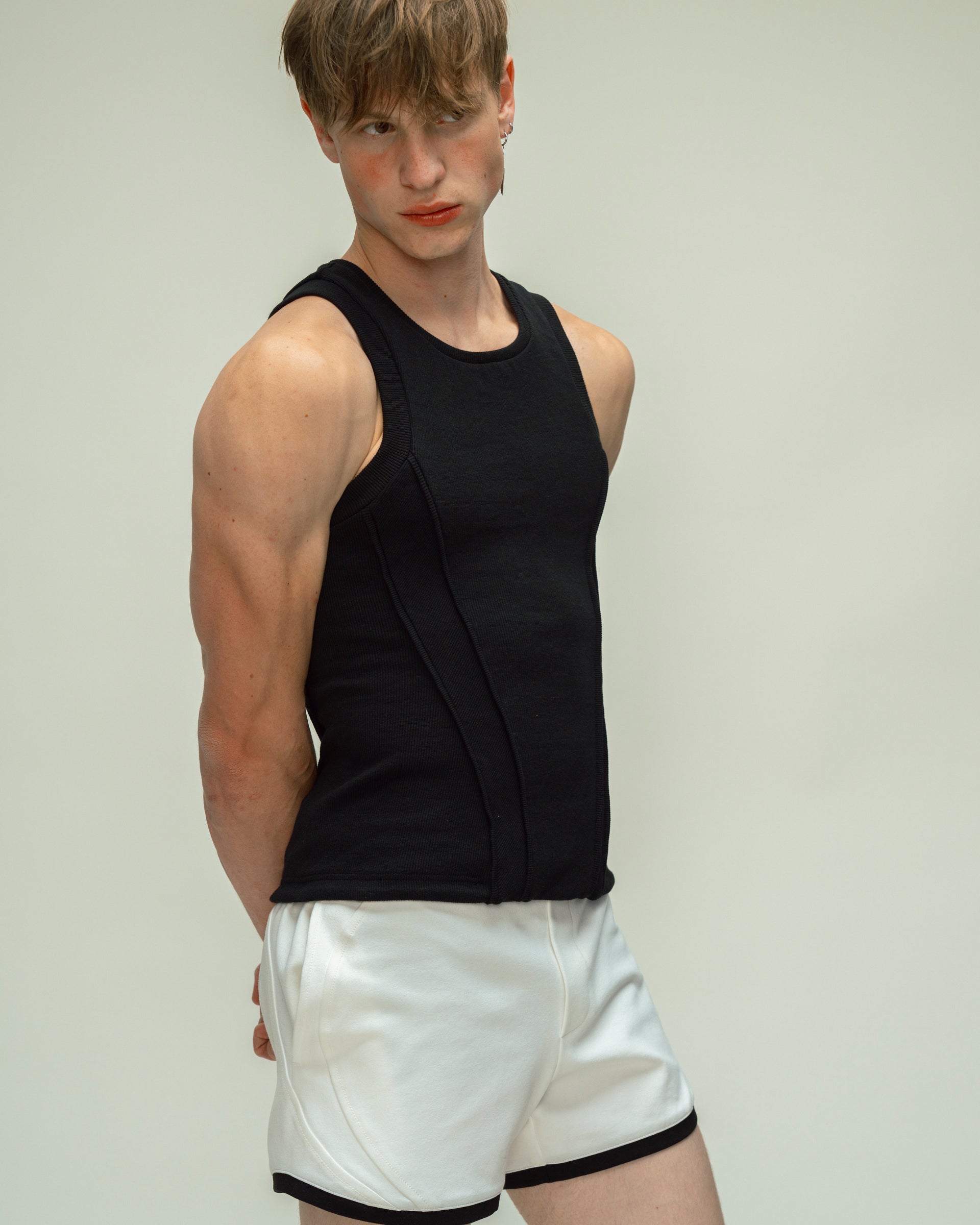 Black Jersey with Reliefs