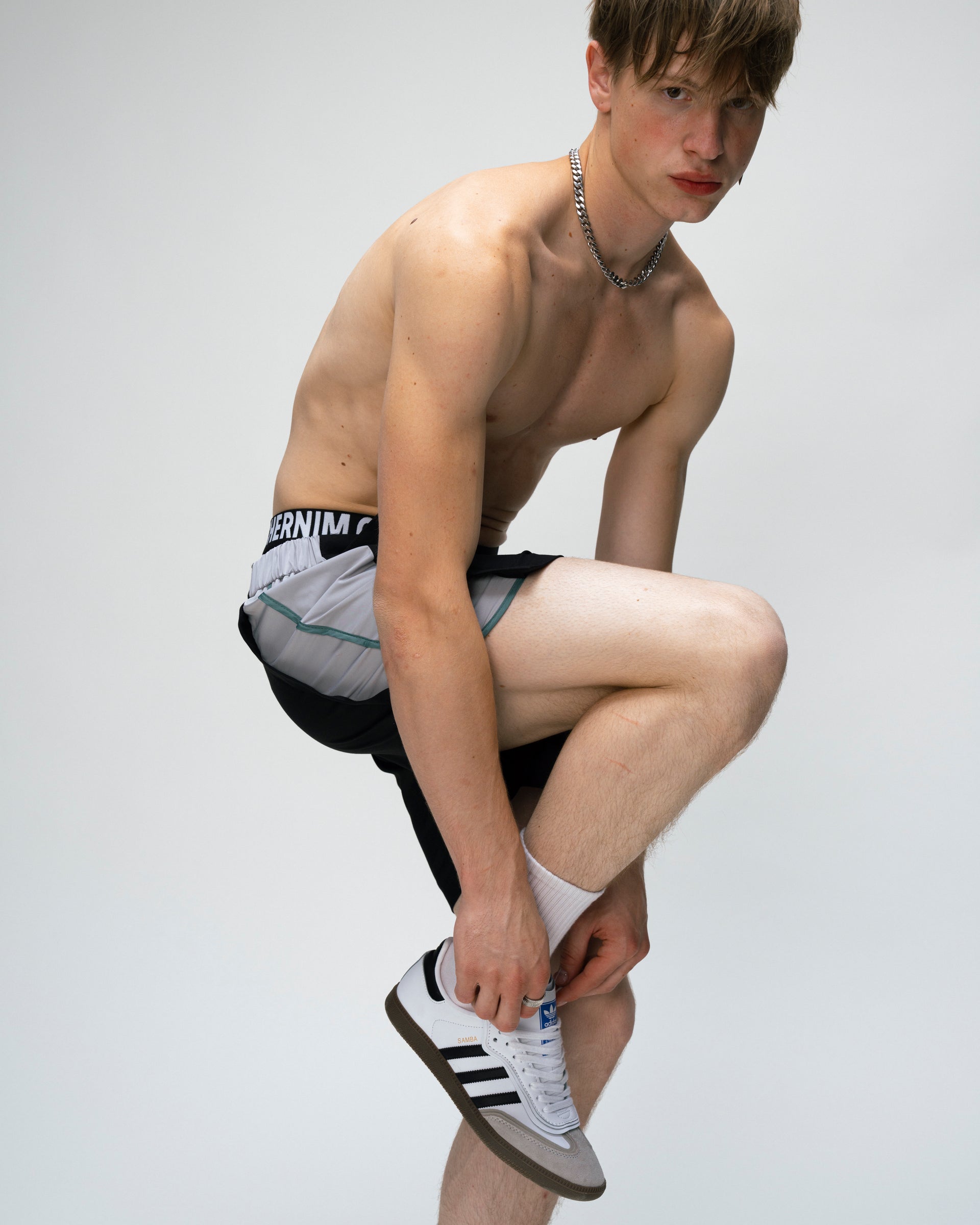 "Heads or Tails" Shorts with Grey Insert