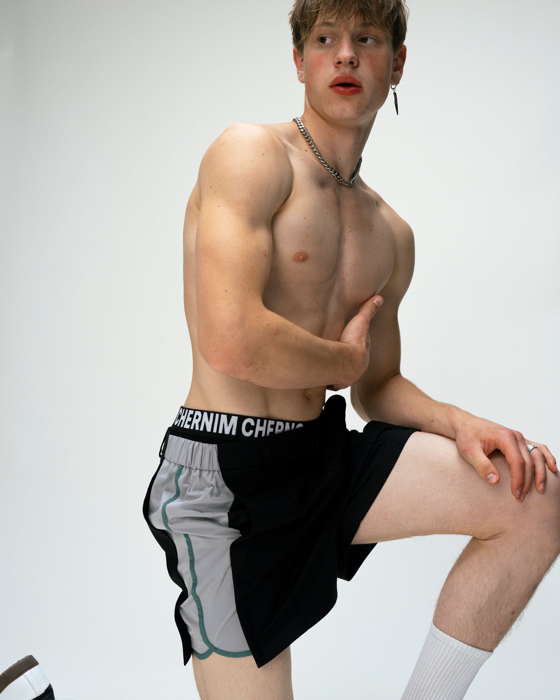 "Heads or Tails" Shorts with Grey Insert