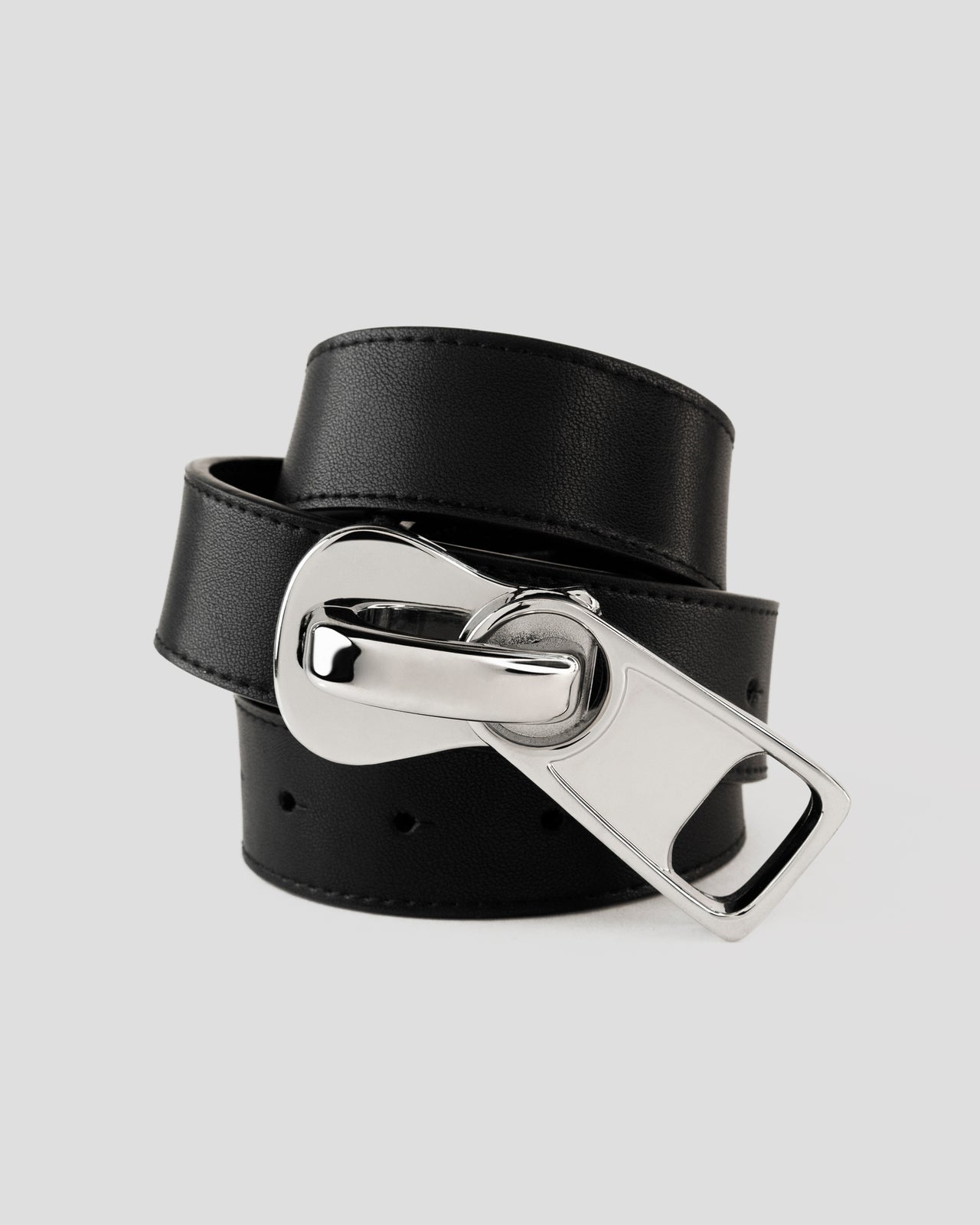 "Zipper" Silver Belt
