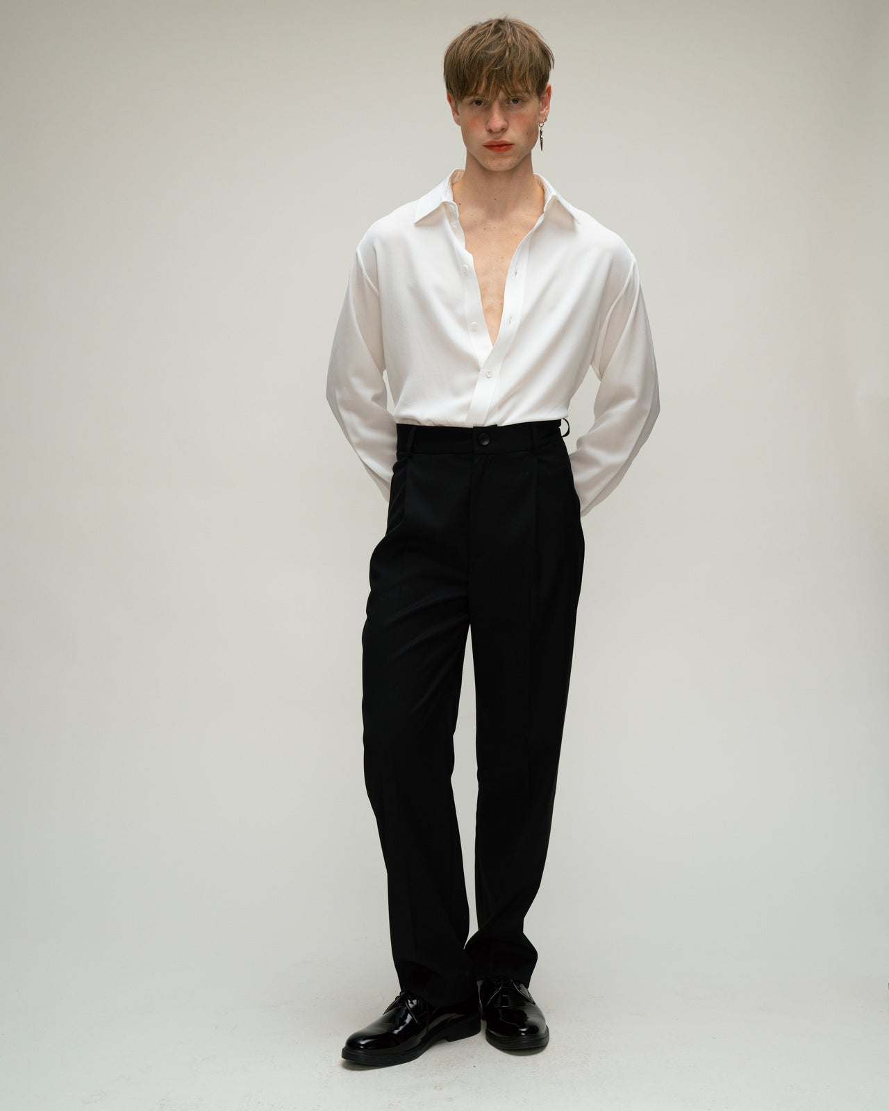 "Carte blanche" White Silk Shirt