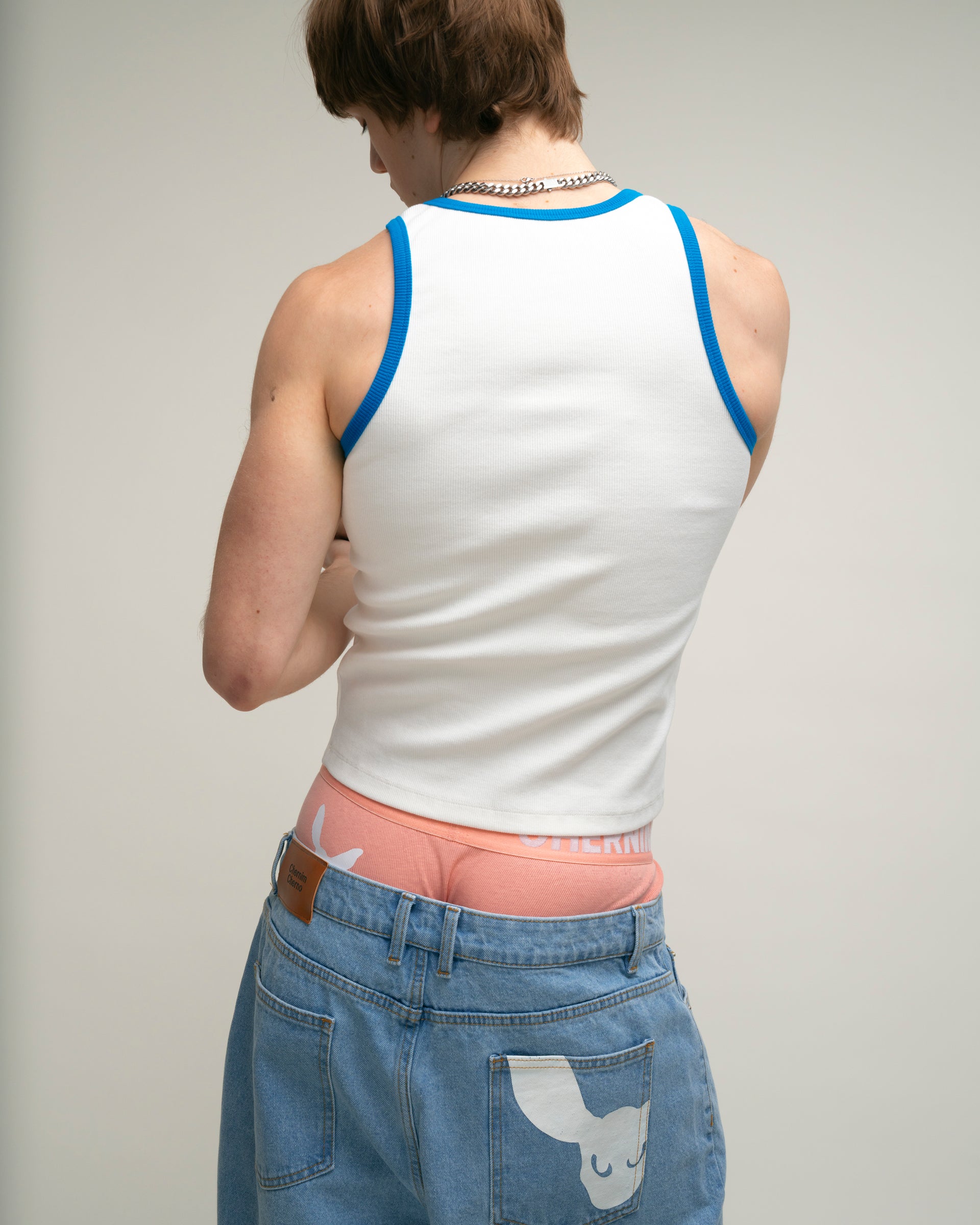 Mon Amour, Go Away With Me White Tank Top, view 13 – Chernim Cherno