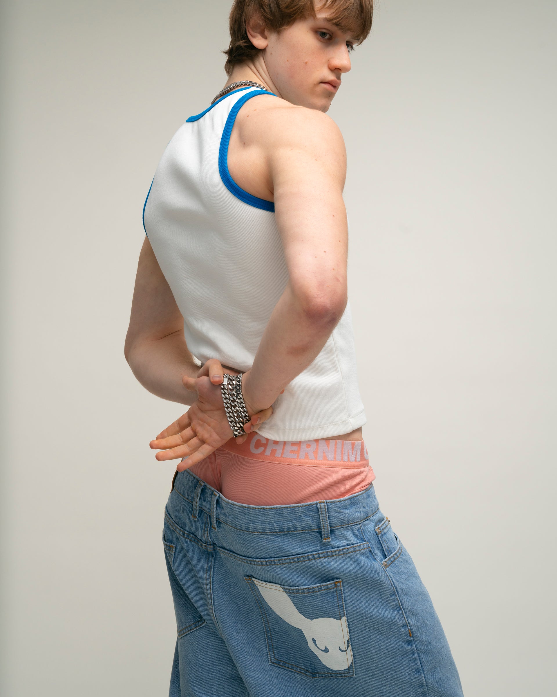 Mon Amour, Go Away With Me White Tank Top, view 16 – Chernim Cherno