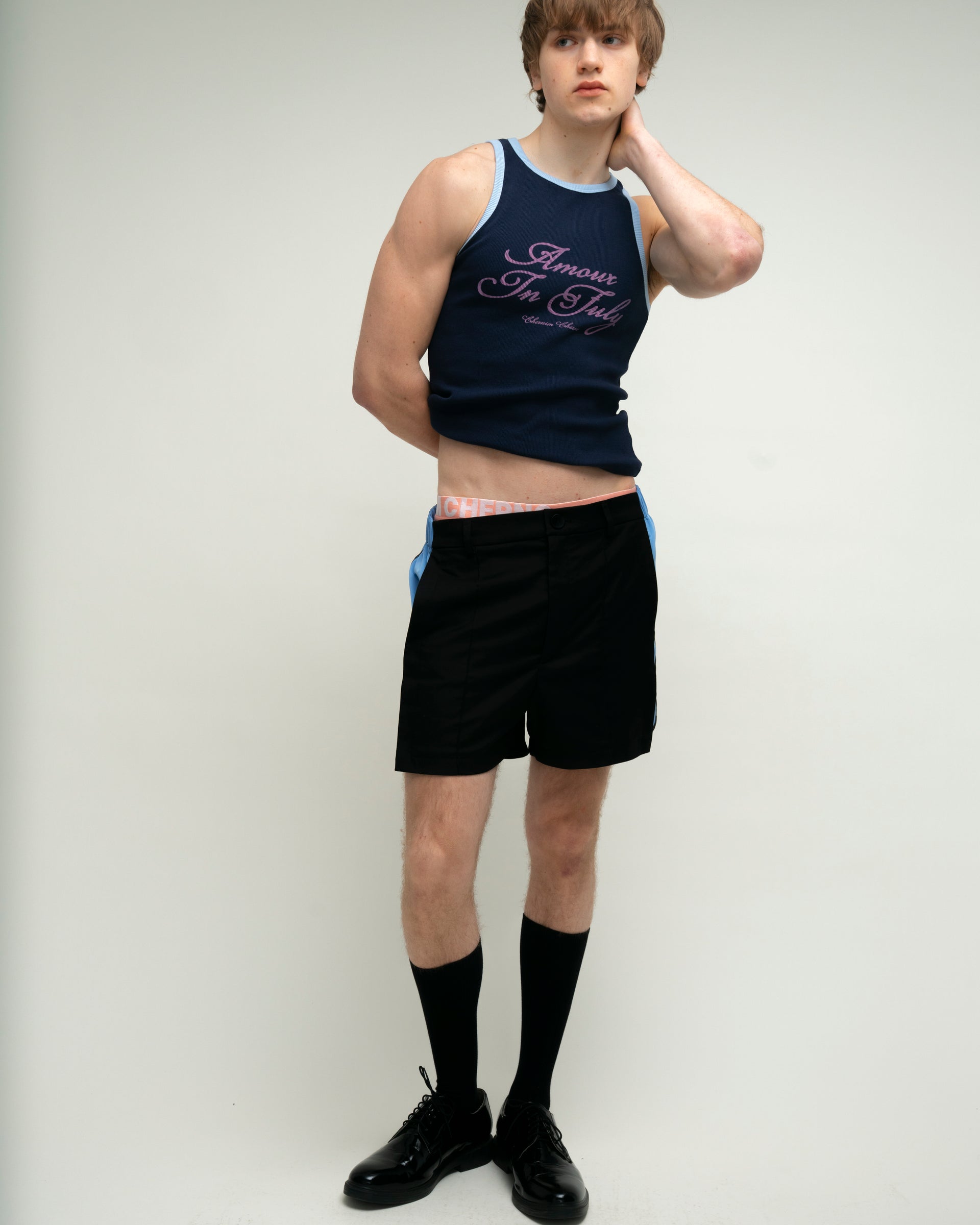 Amour in July Black Tank Top, view 13 – Chernim Cherno