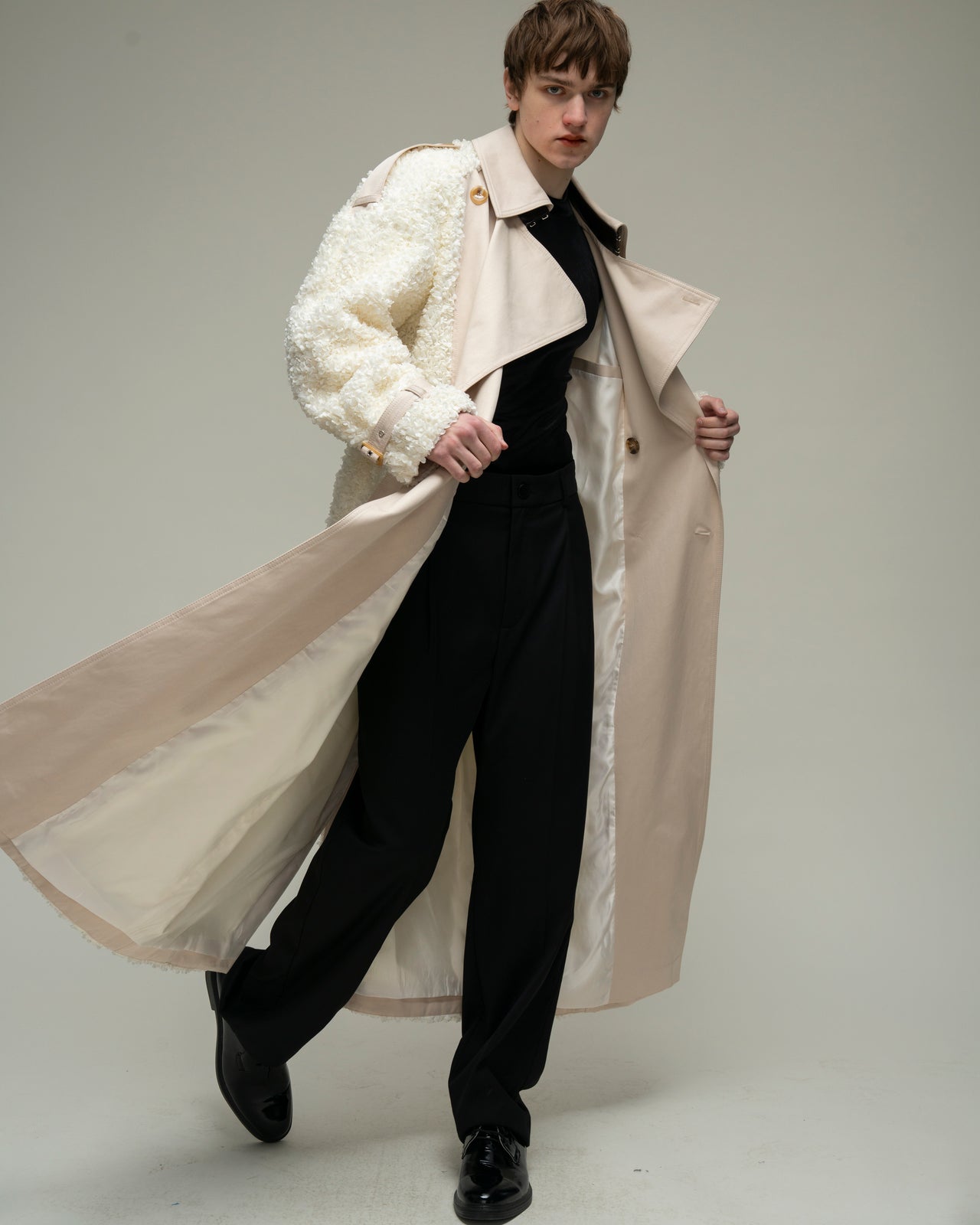 "White Smoke" Trench Coat