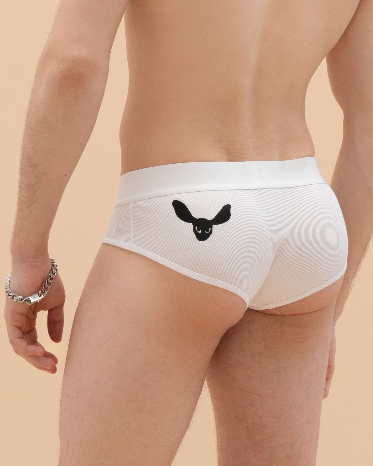 Ribbed White Briefs – Chernim Cherno