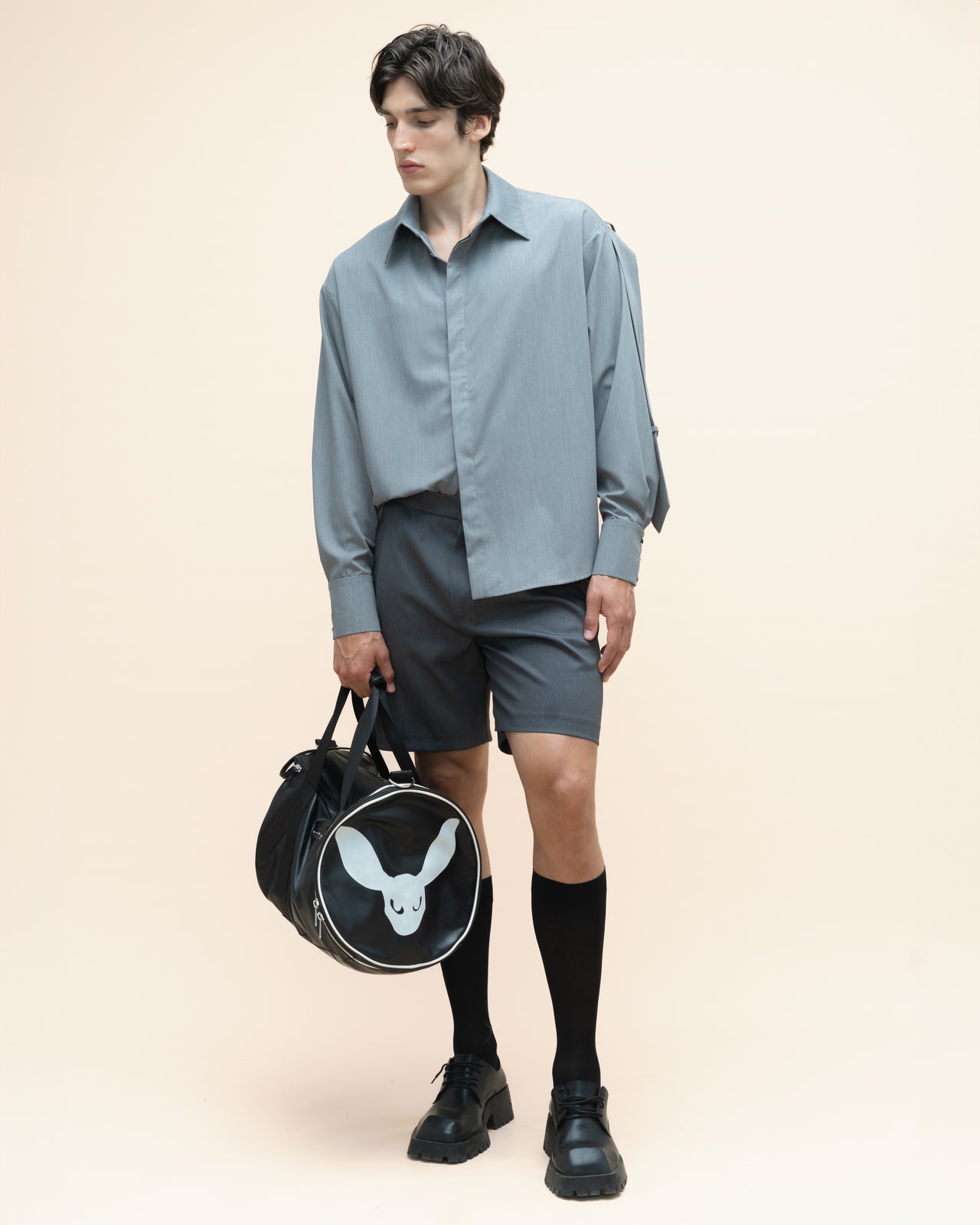 "Tie" Grey Shirt