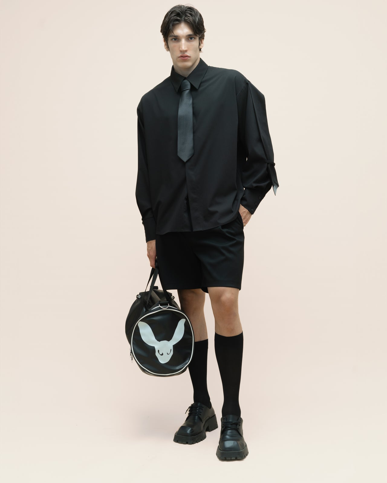 "Tie" Black Shirt