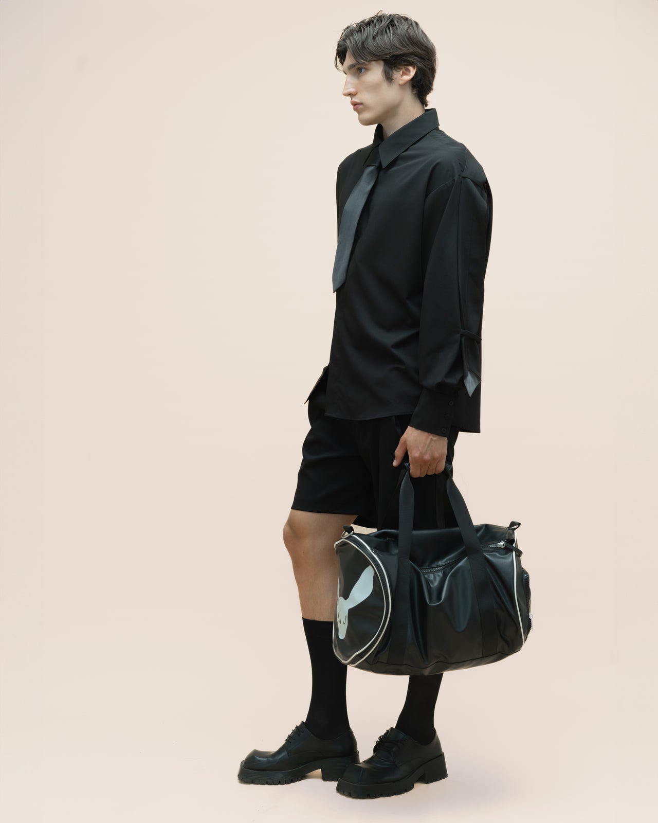 "Tie" Black Shirt
