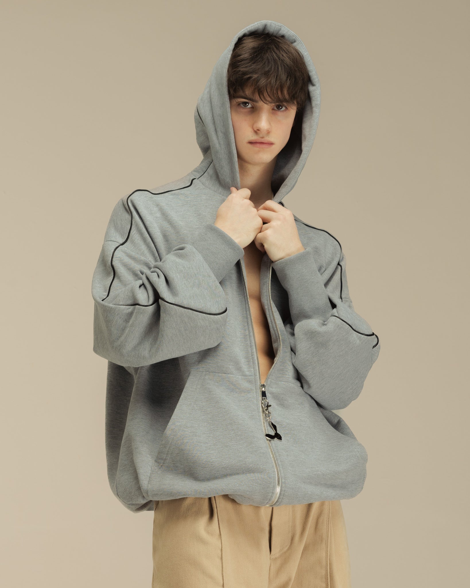 "Sketch" Grey Hoodie