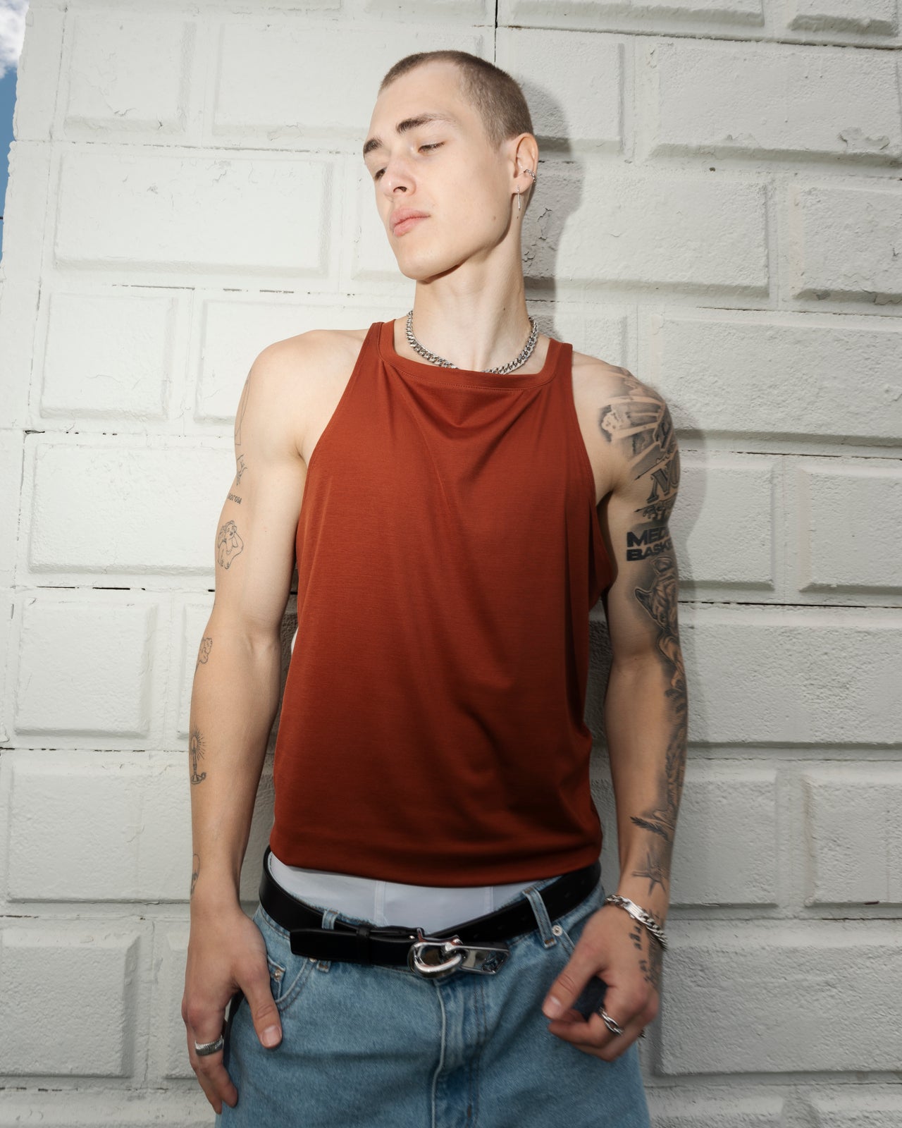 "Antique" Brown Tank Top