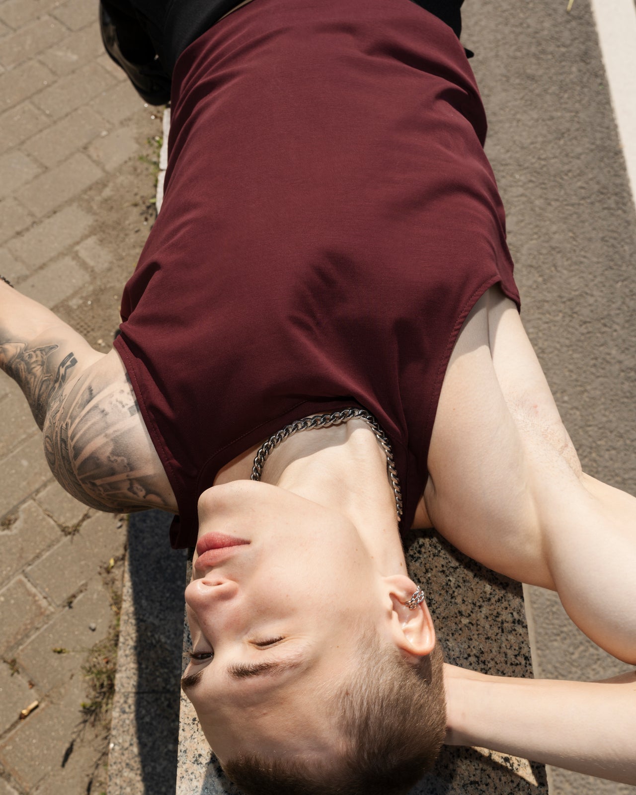 "Antique" Burgundy Tank Top