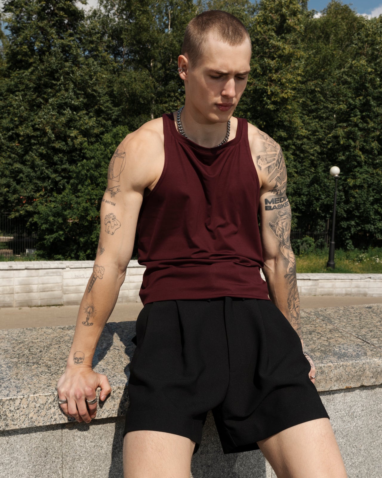 "Antique" Burgundy Tank Top