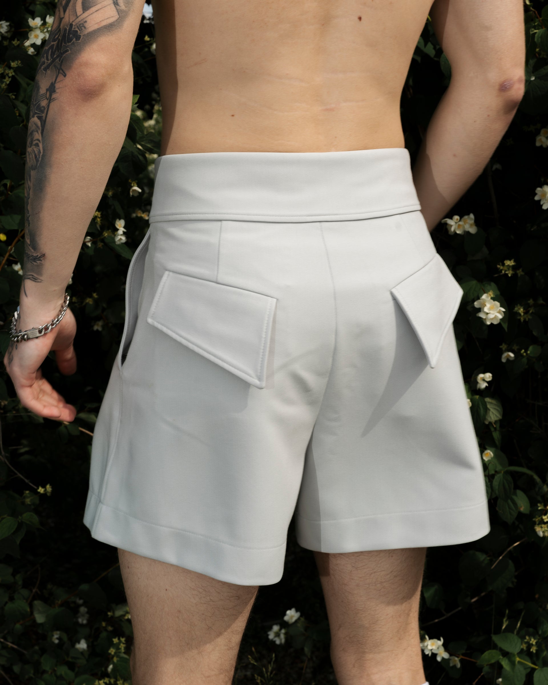 "Origami" Grey Shorts