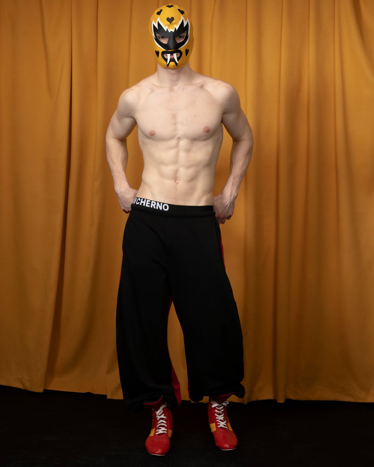 "Cupid" Black and Red Trousers