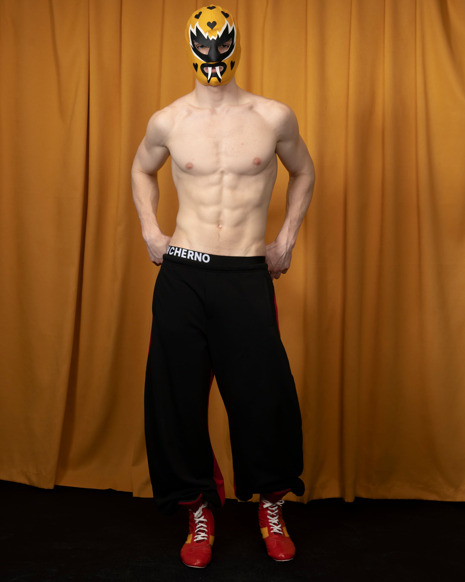 "Cupid" Black and Red Trousers