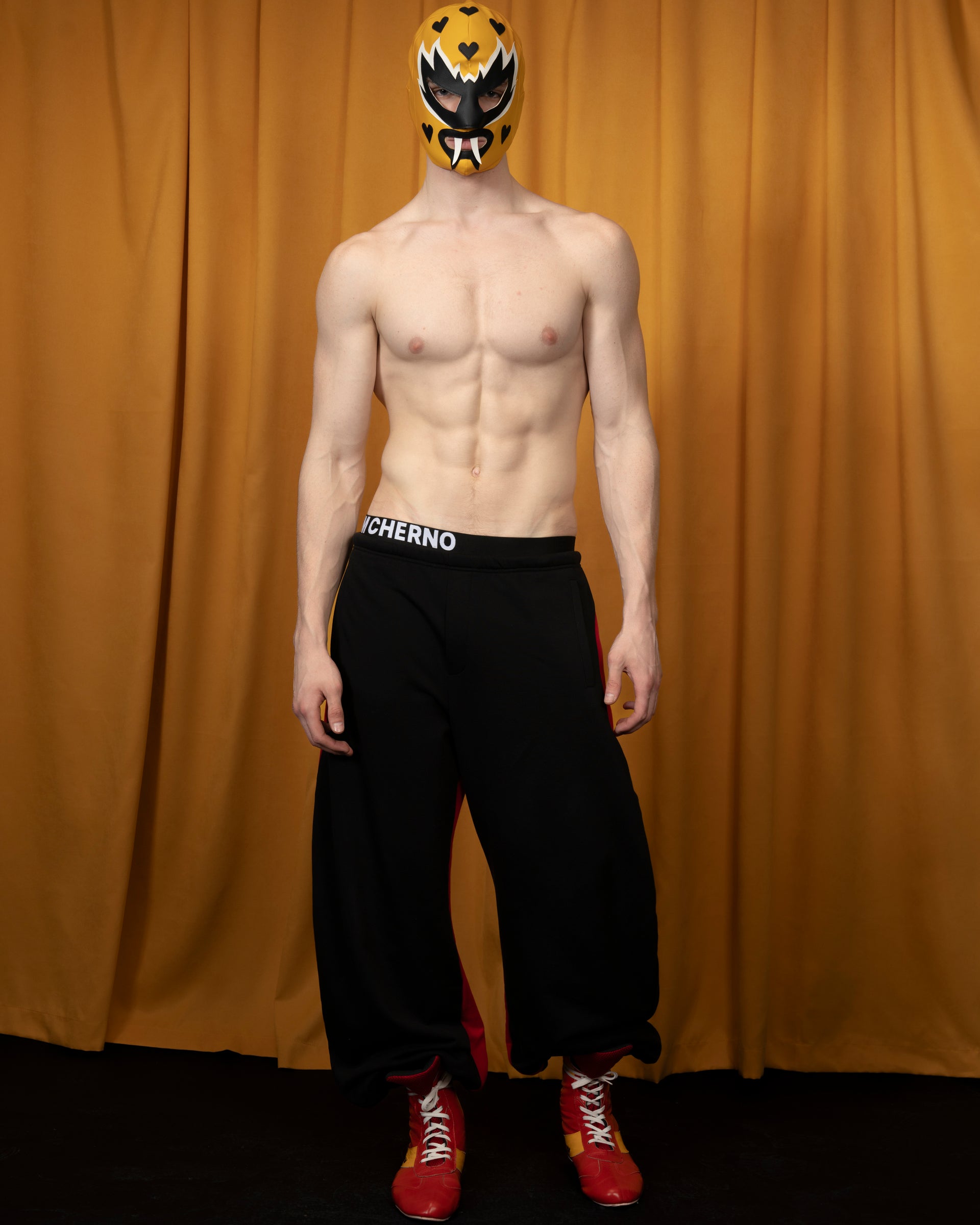 "Cupid" Black and Red Trousers
