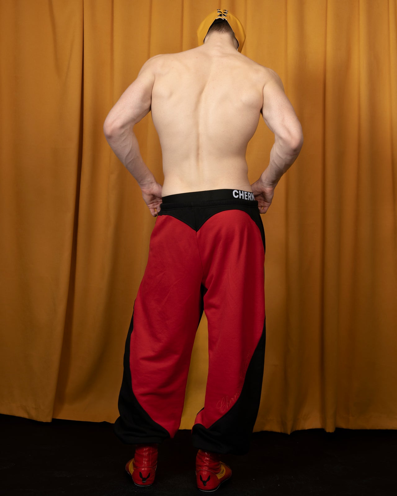 "Cupid" Black and Red Trousers