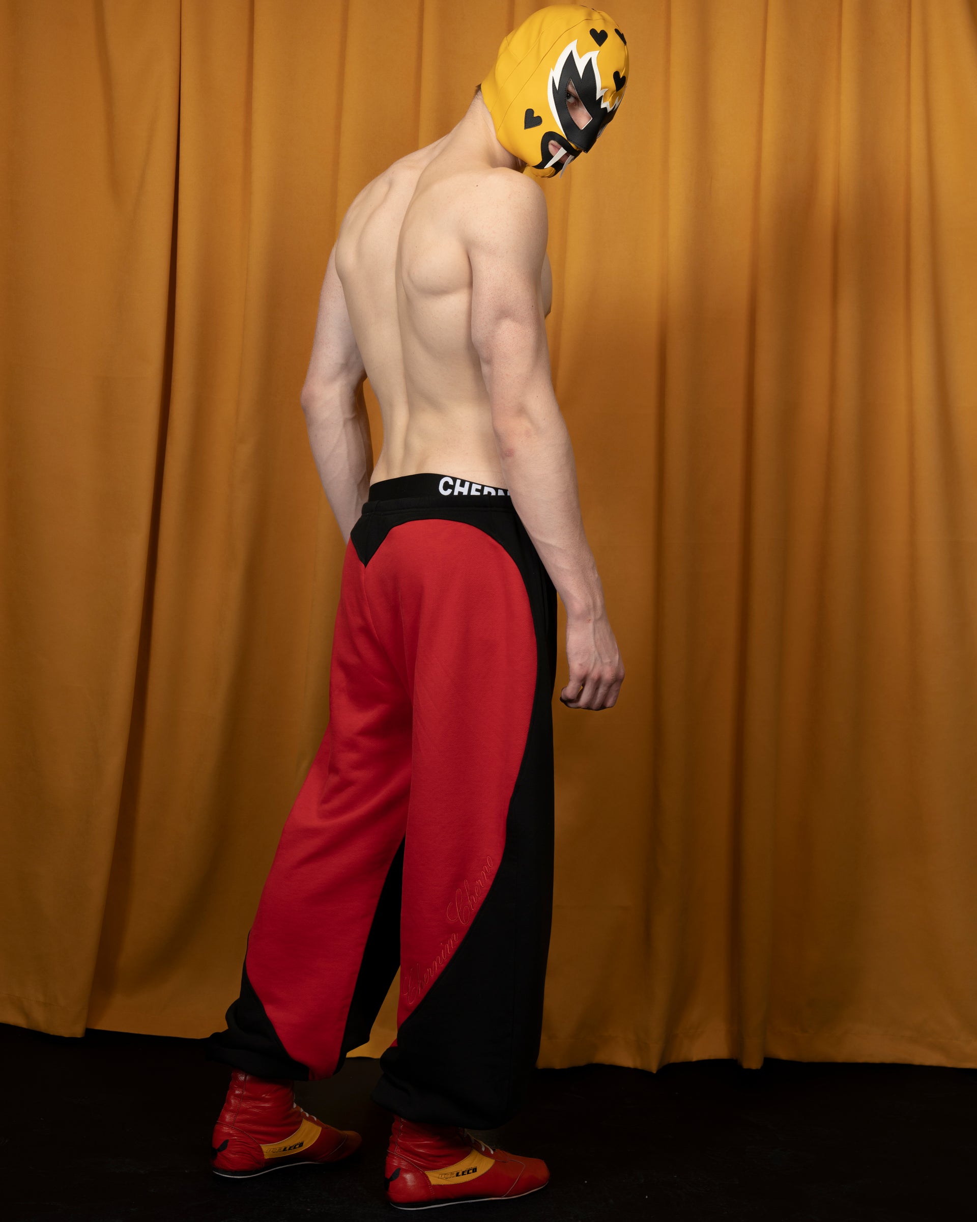 "Cupid" Black and Red Trousers