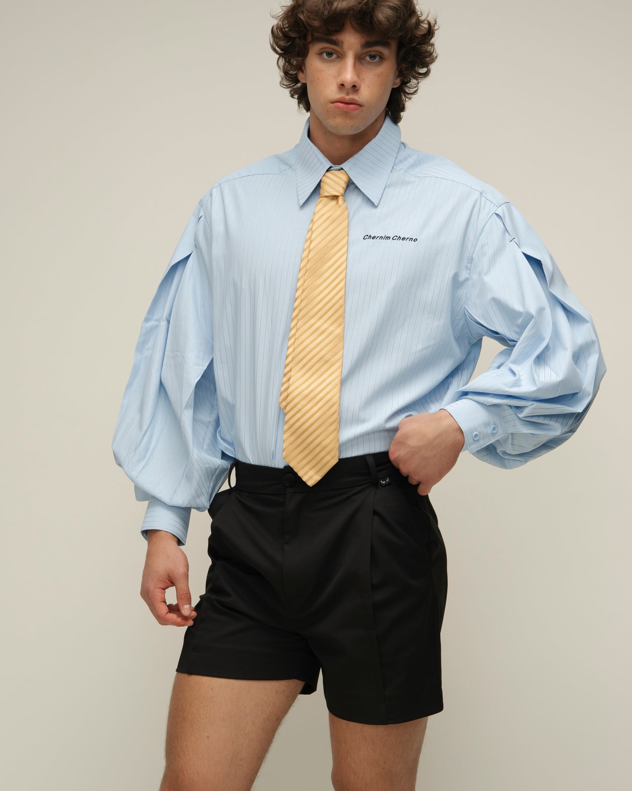 "Swan" Light Blue Shirt