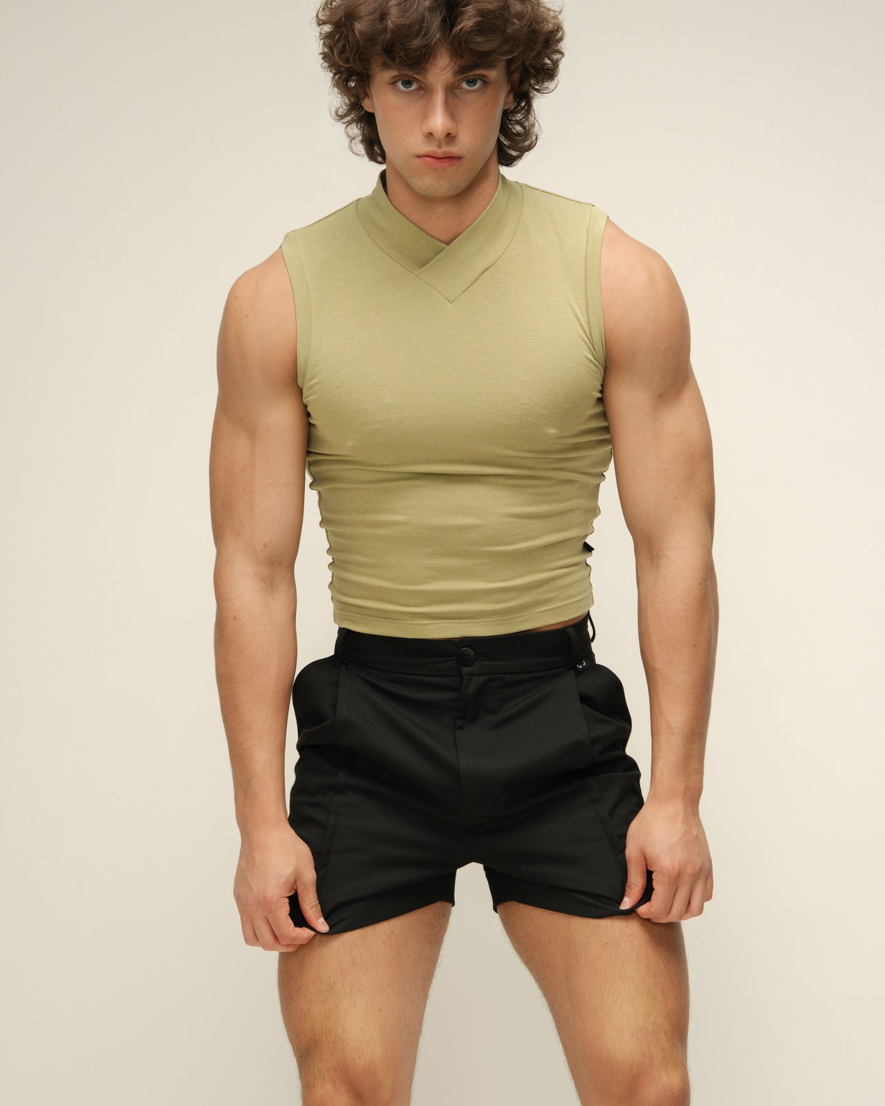 "Crossroad" Green Tank Top