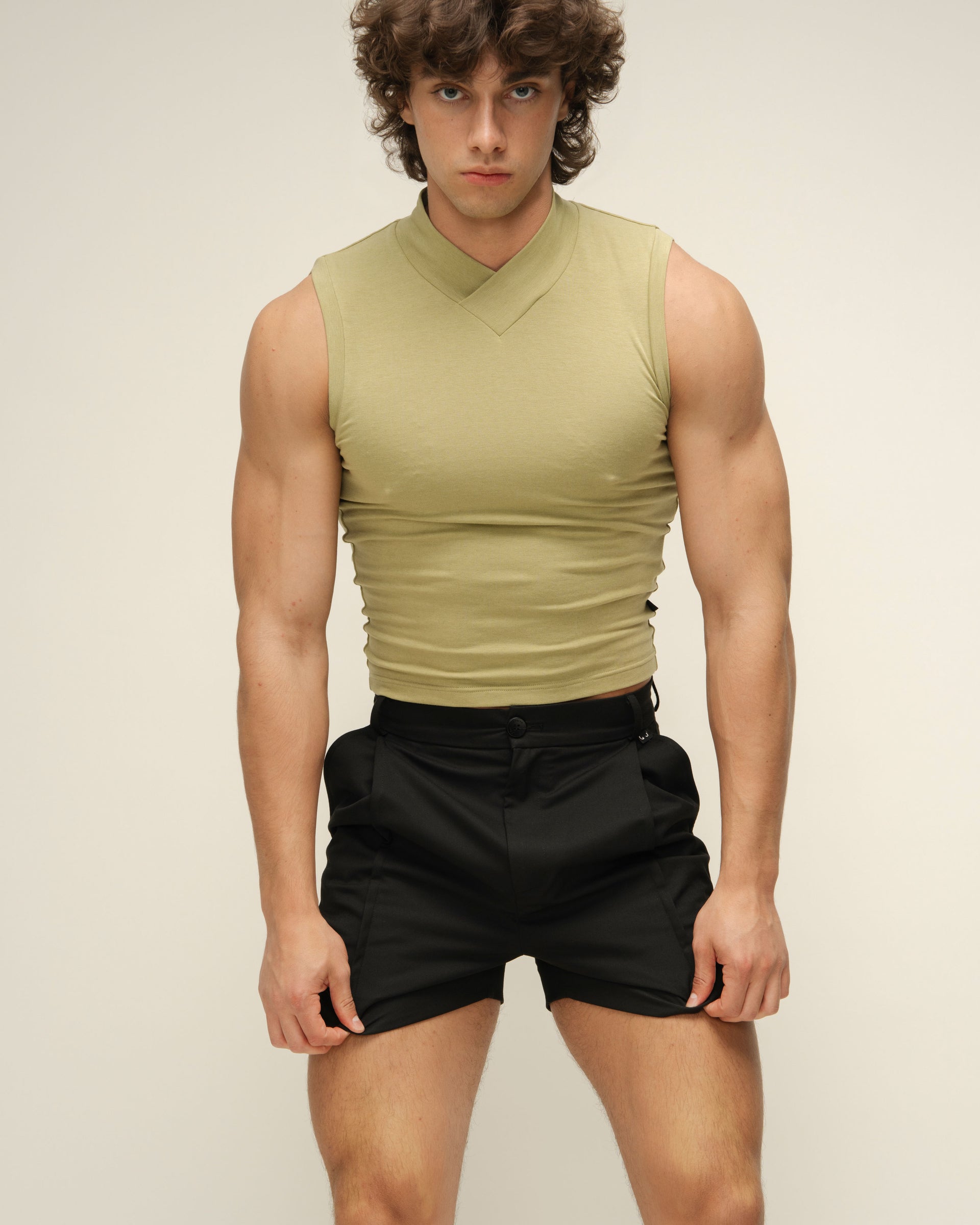 "Crossroad" Green Tank Top