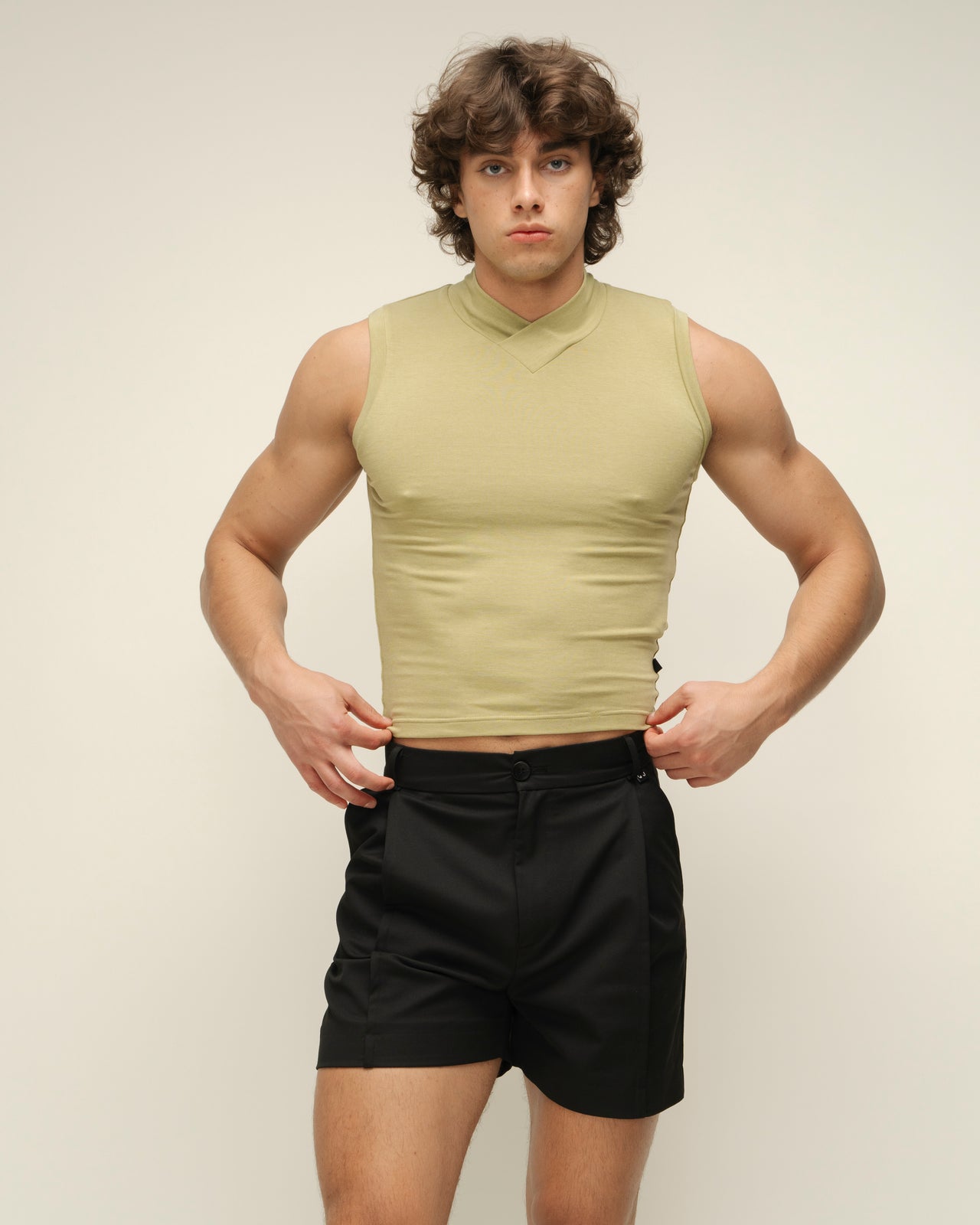 "Crossroad" Green Tank Top