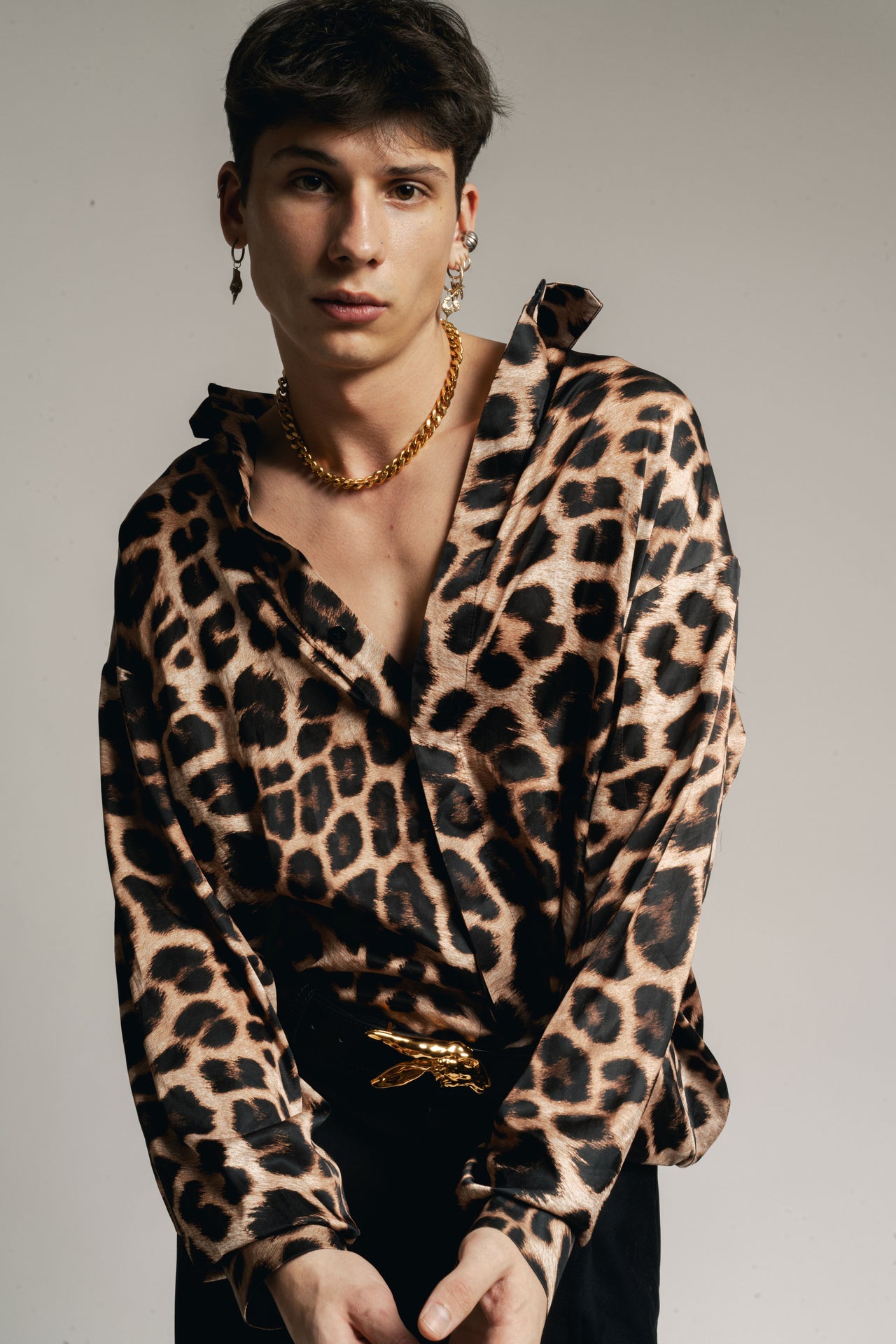 Satin Leopard Shirt