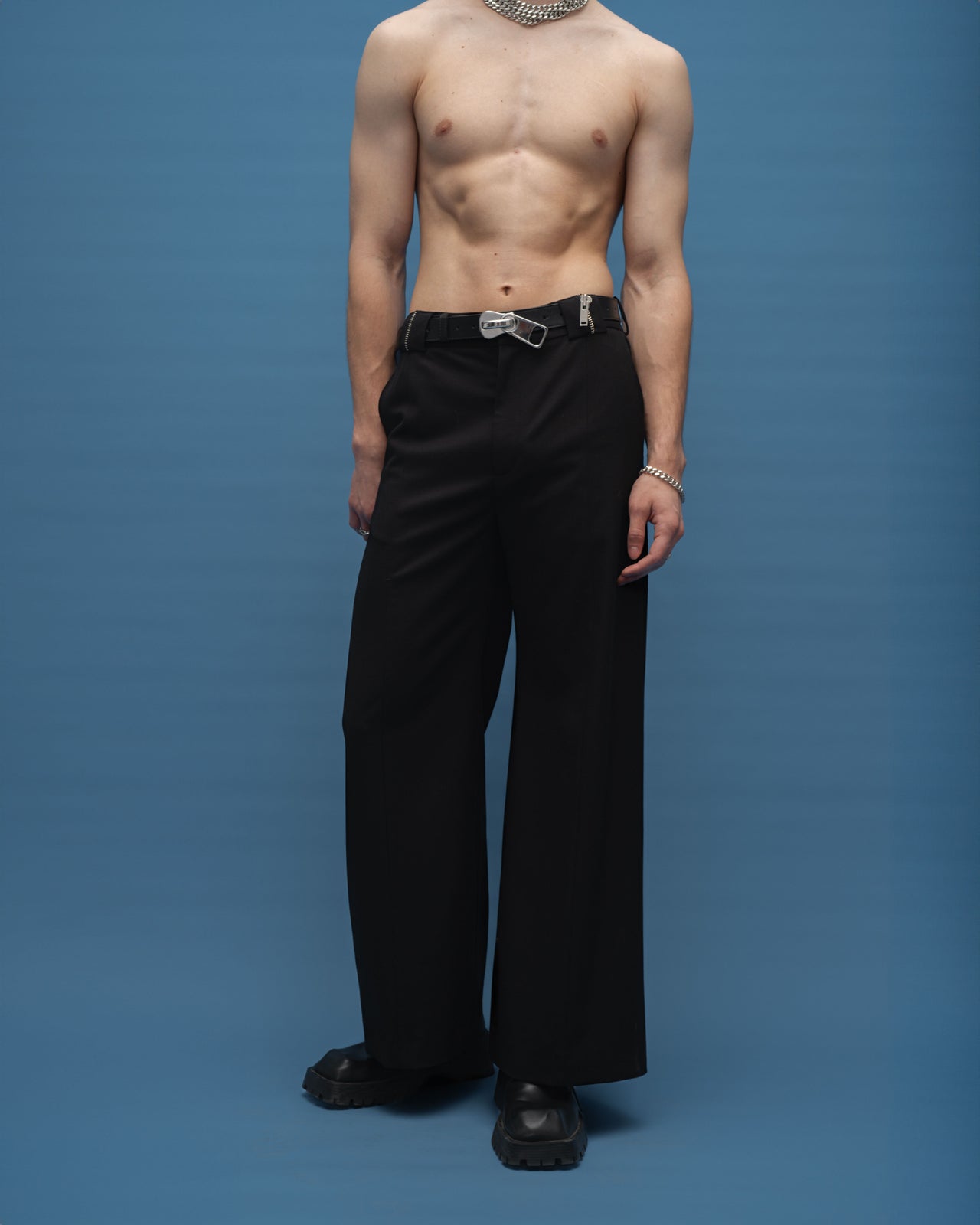 "Thunderbolt" Black Trousers